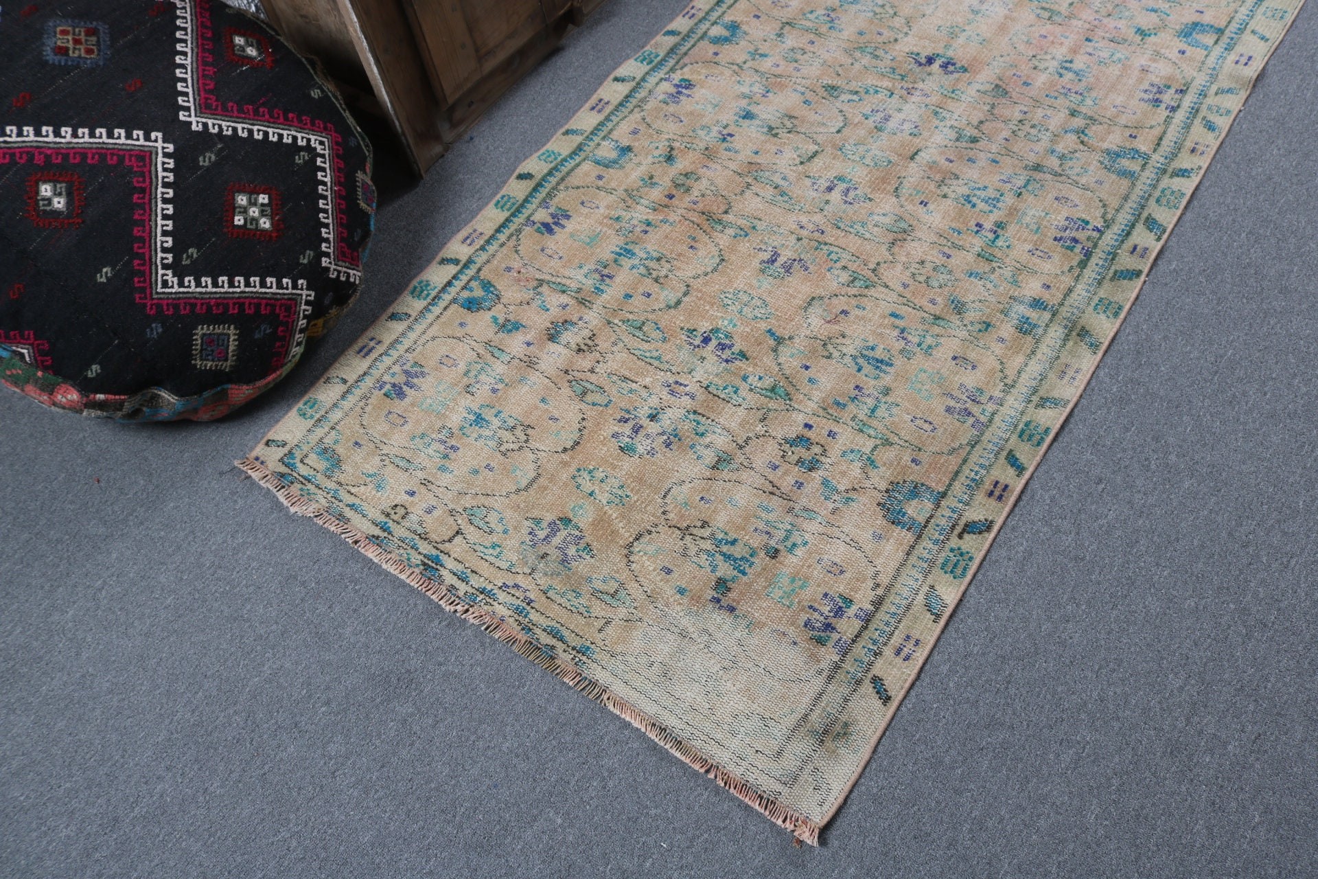 Boho Halı, Ev Dekorasyonu Halısı, Vintage Vurgulu Halı, Türk Halıları, Vintage Halı, 3.1x6.5 ft Vurgulu Halı, Havalı Halılar, Turuncu Mutfak Halıları, Çocuk Halısı