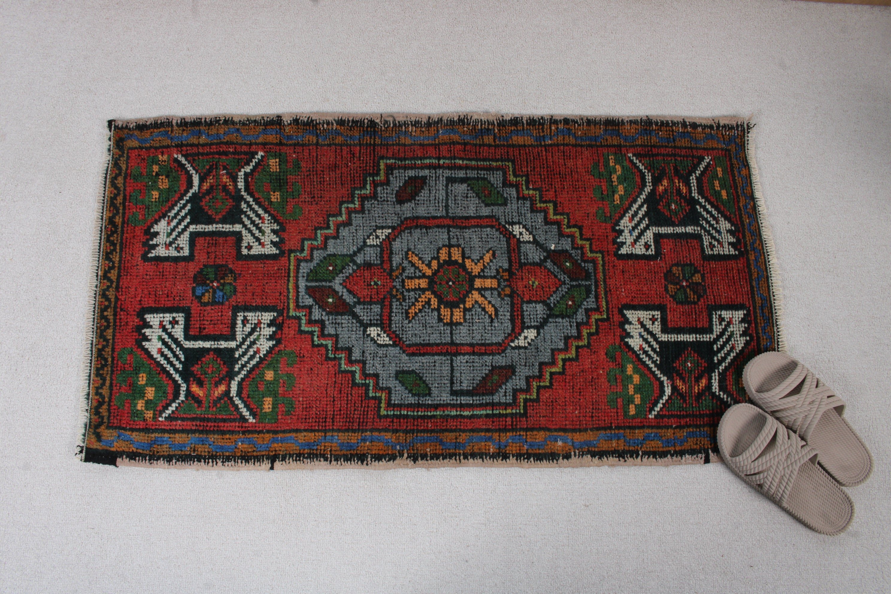 Türk Halısı, Kırmızı Ev Dekor Halısı, Yün Halılar, Giriş Halıları, 1,8x3,4 ft Küçük Halı, Giriş Halısı, Oryantal Halı, Çocuk Halıları, Vintage Halı