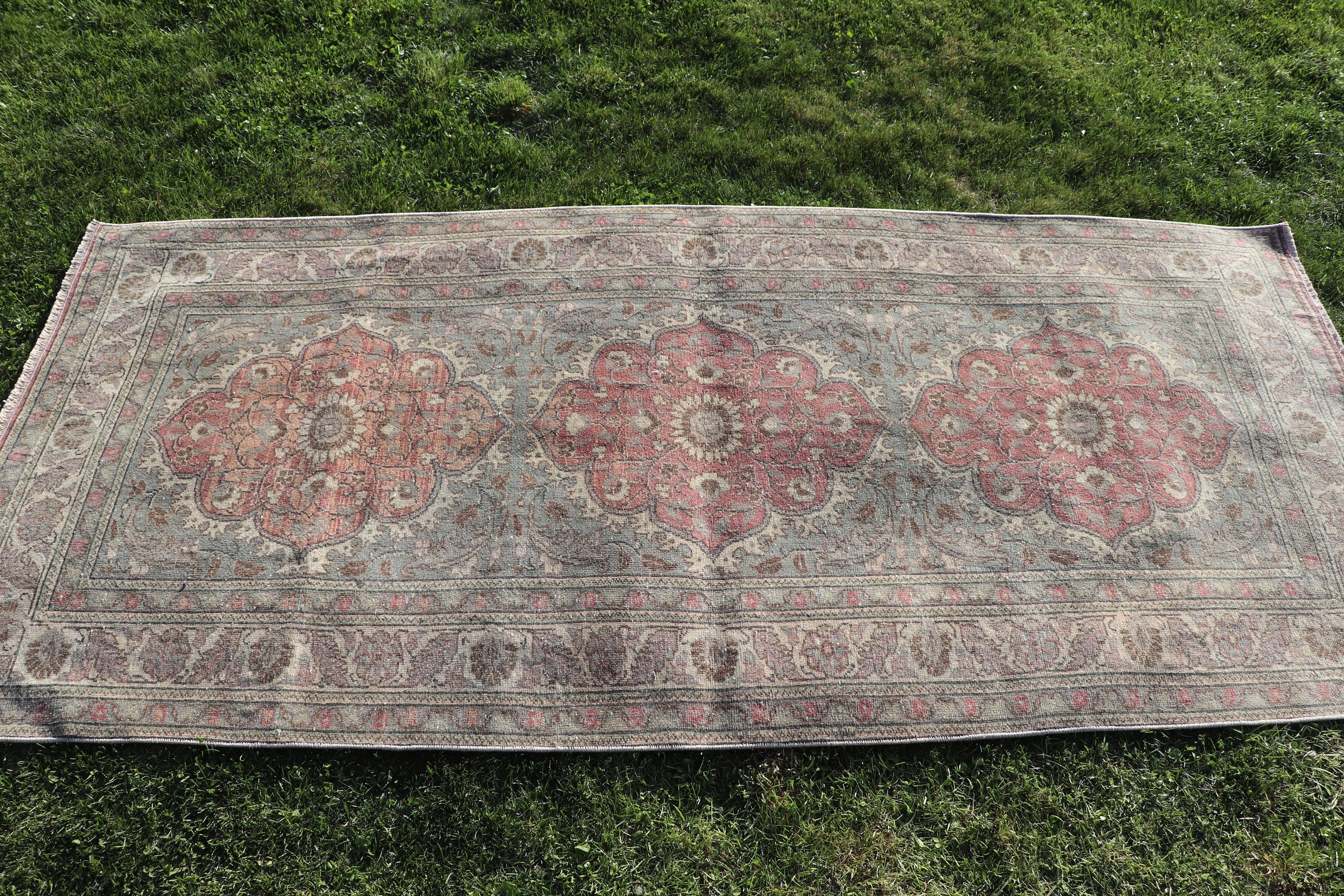 Giriş Halısı, Boho Halısı, Türk Halısı, Mutfak Halıları, Vurgu Halıları, Vintage Halılar, Yeşil Modern Halılar, 2,9x6,7 ft Vurgu Halısı, Açıklama Halısı