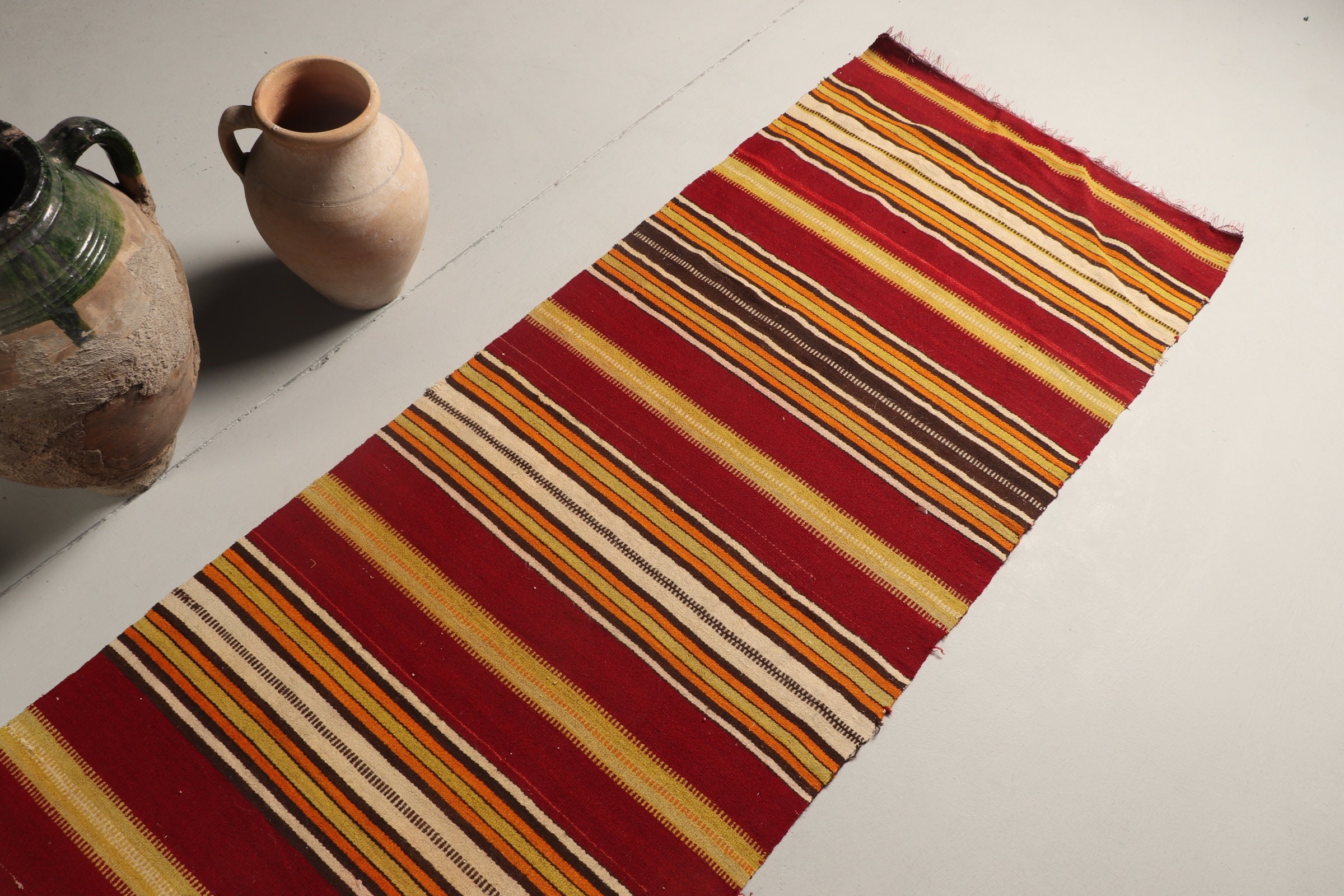 71x324 cm Yolluk Kilim, Yolluk Kilim, Koridor Kilim, Kırmızı Antik Kilim, Nostaljik Kilim, Antik Kilim, Merdiven Kilim, Koridor Kilim