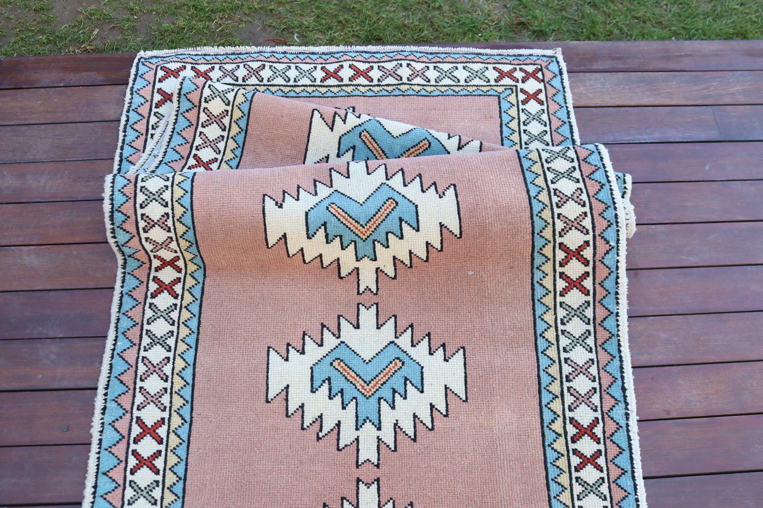 Oushak Rugs, Brown Antique Rugs, Vintage Runner Rug, Vintage Rug, 2.9x10.2 ft Runner Rug, Turkish Rug, Luxury Rugs, Rugs for Runner