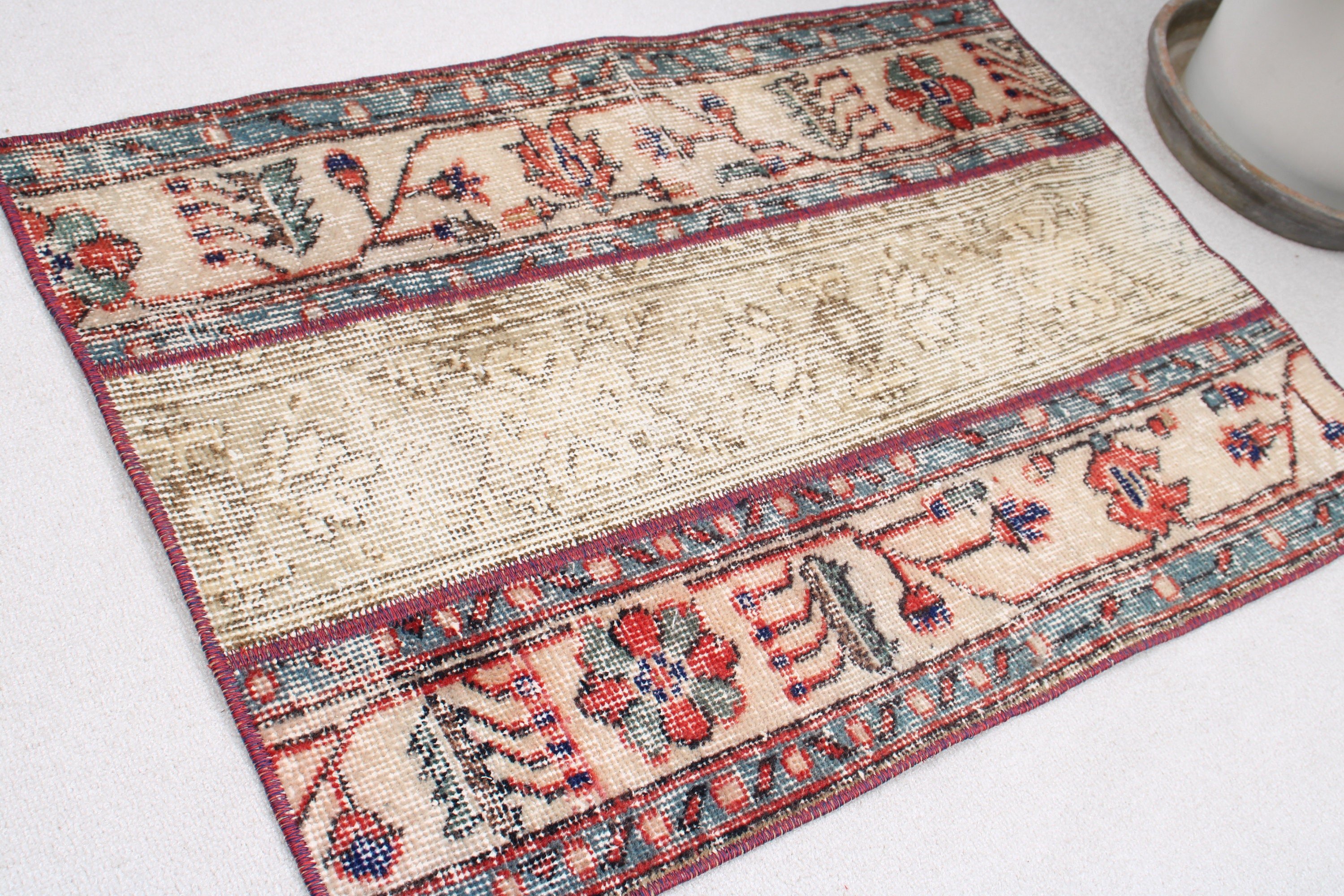 Wool Rugs, Statement Rug, Kitchen Rugs, Small Vintage Rug, 2.1x3 ft Small Rug, Turkish Rugs, Beige Floor Rug, Vintage Rugs, Exotic Rugs