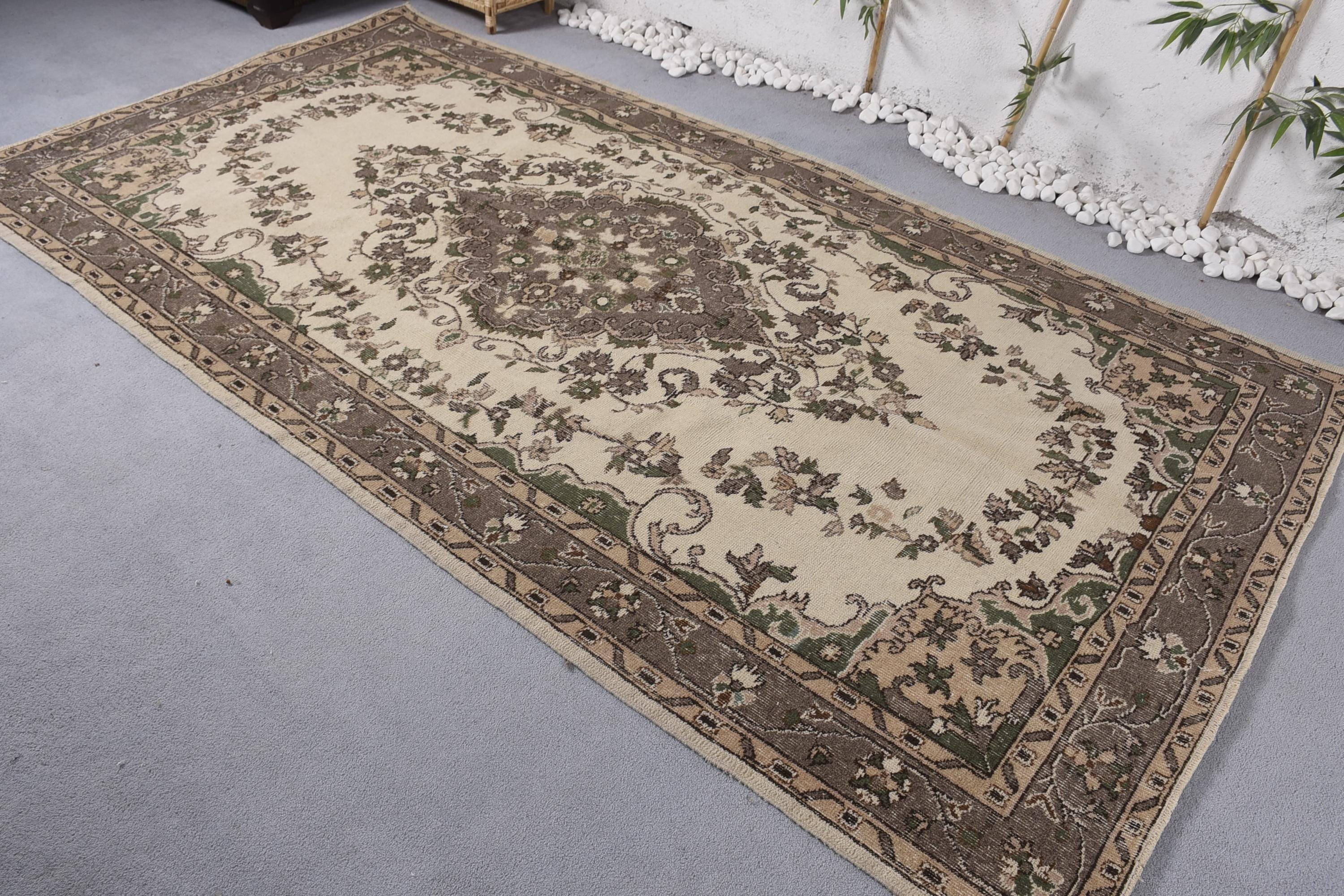 Yatak Odası Halısı, 5.3x9.9 ft Büyük Halı, Vintage Halı, Lüks Halılar, Yemek Odası Halıları, Ofis Halısı, Türk Halısı, Bej El Dokuma Halısı, Anadolu Halıları