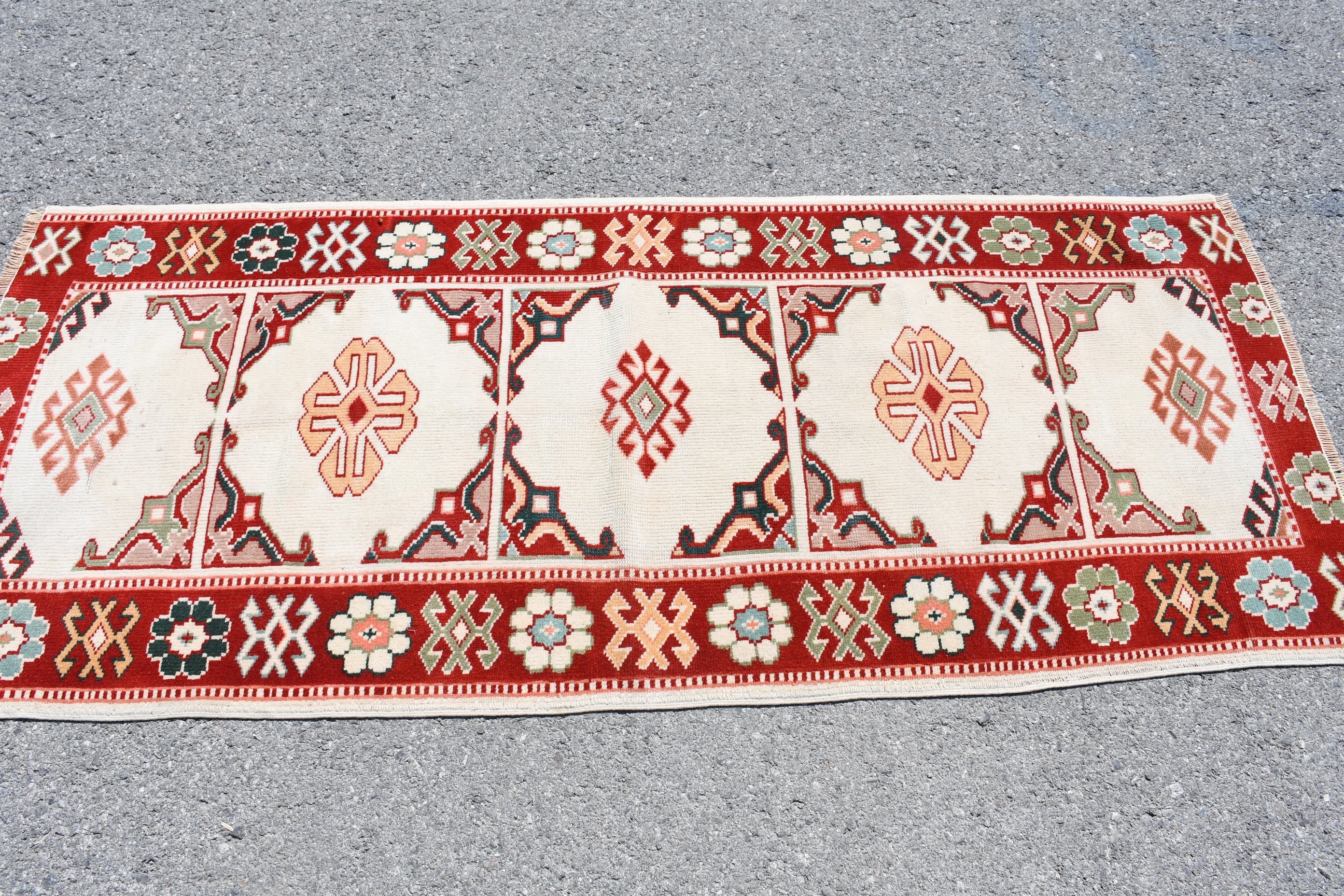 2.6x6.2 ft Accent Rugs, Turkey Rugs, Vintage Rugs, Rugs for Entry, Turkish Rug, Red Oriental Rug, Entry Rug, Bedroom Rug, Oushak Rug