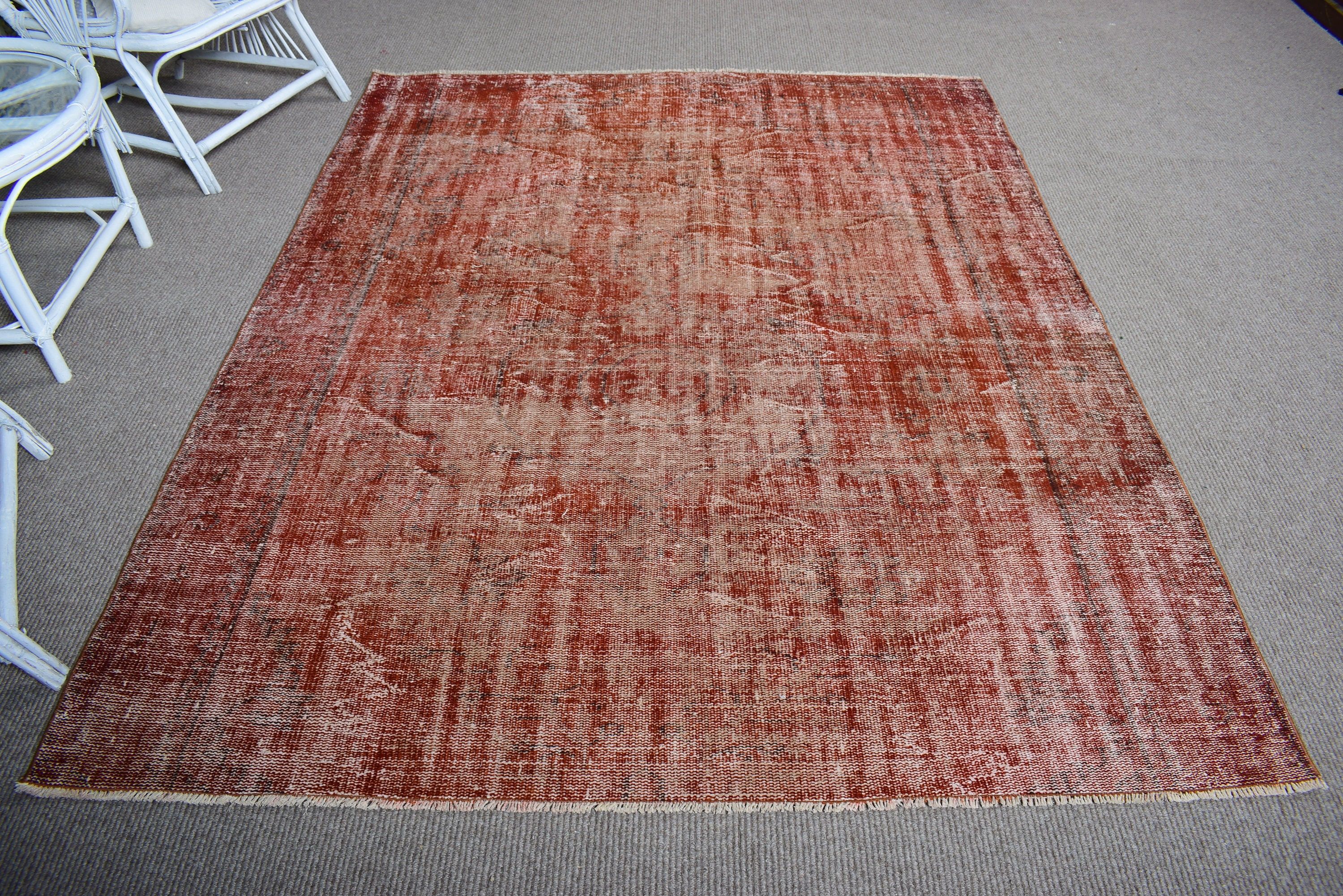 Brown Moroccan Rug, Living Room Rugs, Large Boho Rug, 5.7x7.3 ft Large Rug, Vintage Rugs, Cool Rug, Antique Rugs, Ethnic Rugs, Turkish Rug