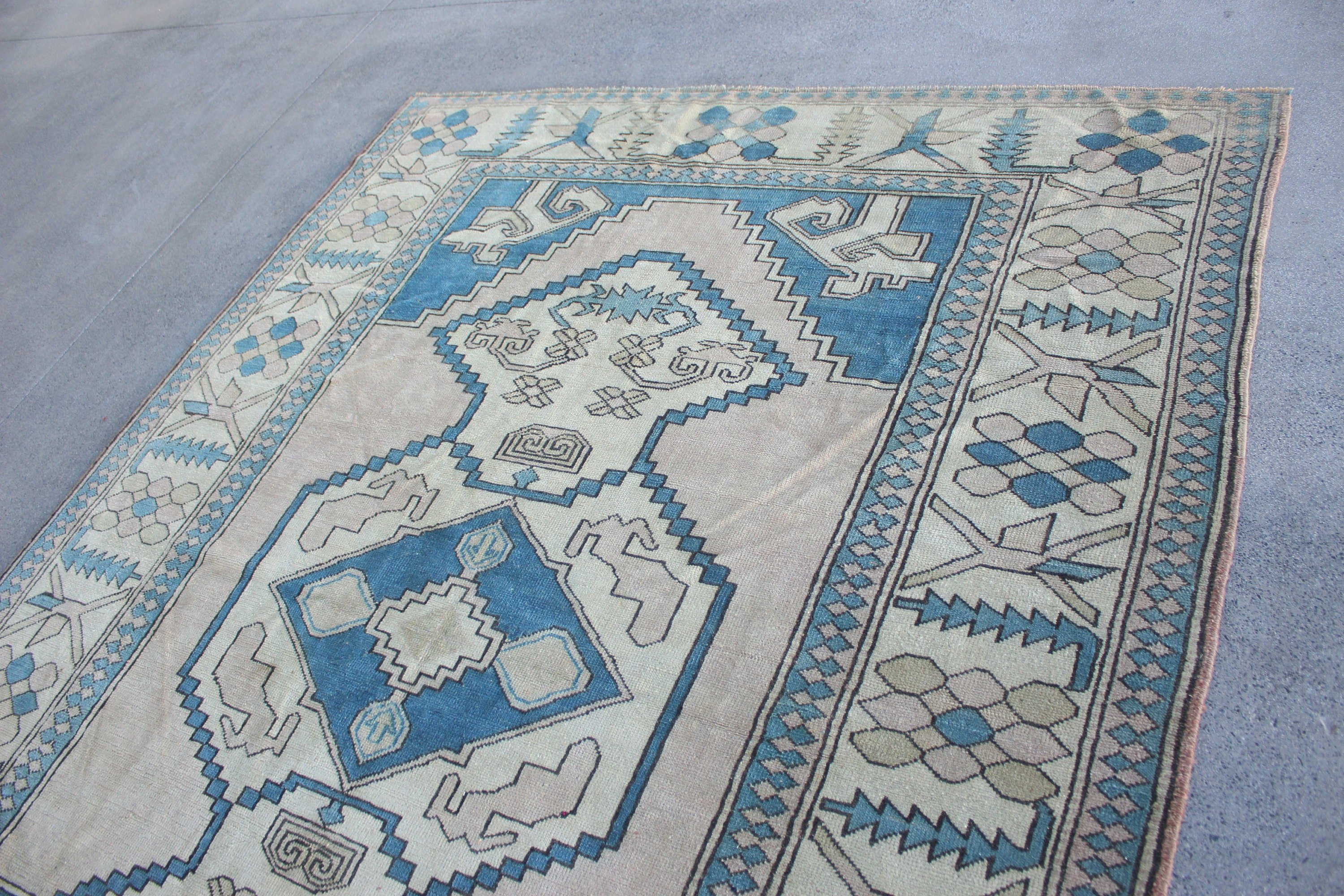 Beige Home Decor Rugs, Dining Room Rug, Turkish Rug, Bedroom Rugs, Cool Rug, Vintage Rugs, 6.7x9.1 ft Large Rug, Art Rug