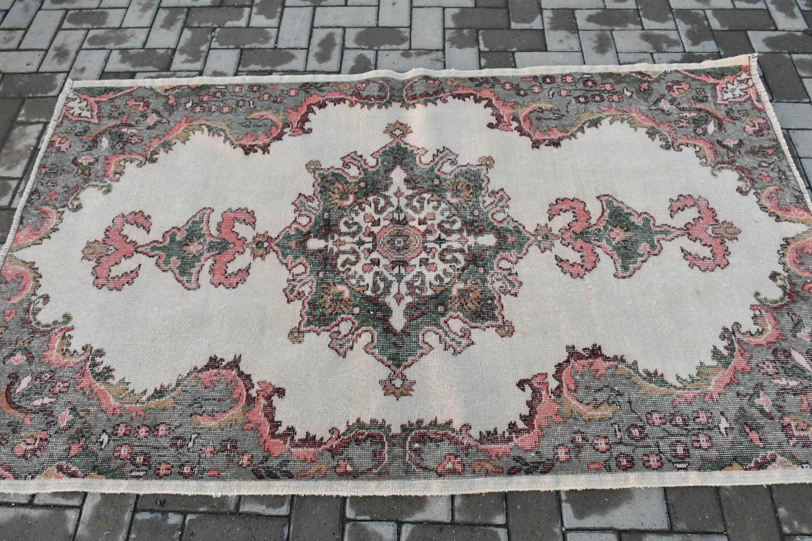 Yemek Odası Halısı, Boho Halısı, Anadolu Halıları, Bej Yatak Odası Halısı, Vintage Halı, 3,9x6,5 ft Alan Halıları, Soğuk Halı, Türk Halıları, Oturma Odası Halıları