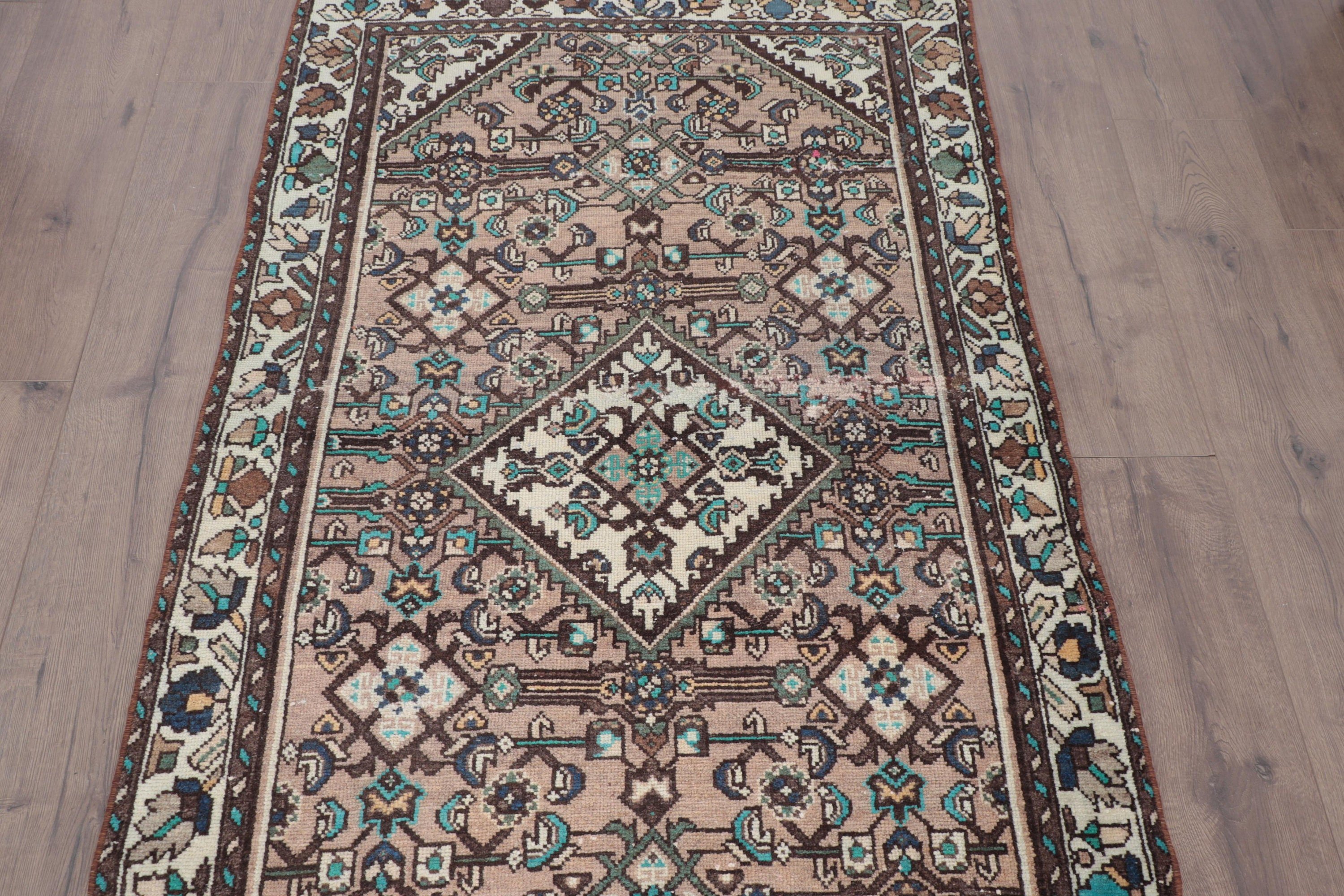 Vintage Aksan Halısı, Giriş Halısı, Lüks Halı, Türk Halıları, Antika Halılar, Bej Yer Halısı, Vintage Halılar, 3.3x5.6 ft Aksan Halıları, Ofis Halısı