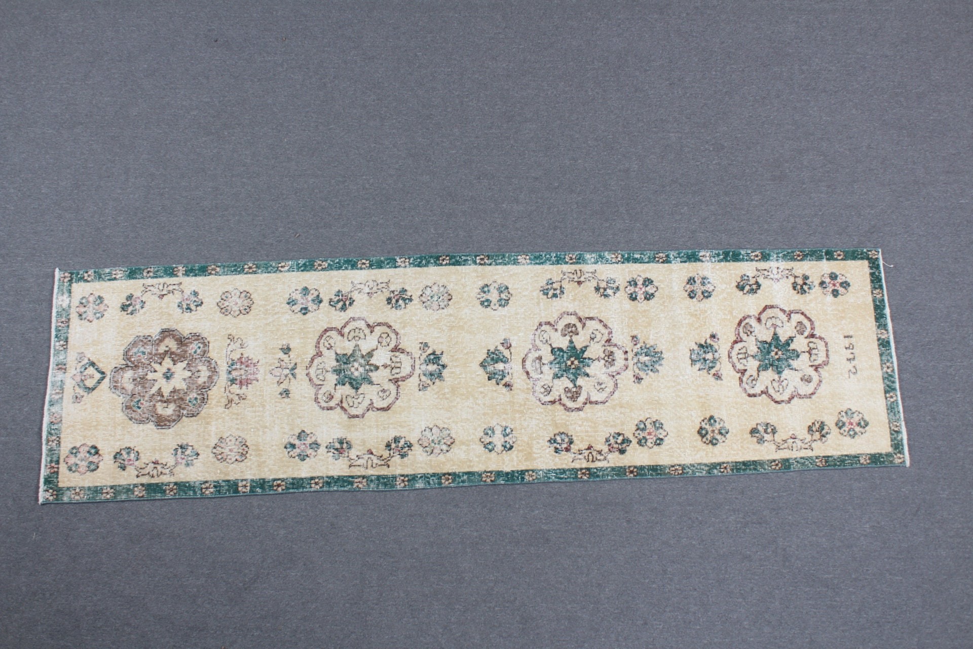 2.5x9.1 ft Koşucu Halısı, Koridor Halısı, Bej Mutfak Halısı, Anadolu Halısı, Vintage Halı, Türk Halısı, Merdiven Halıları, Oryantal Halılar, Boho Halıları