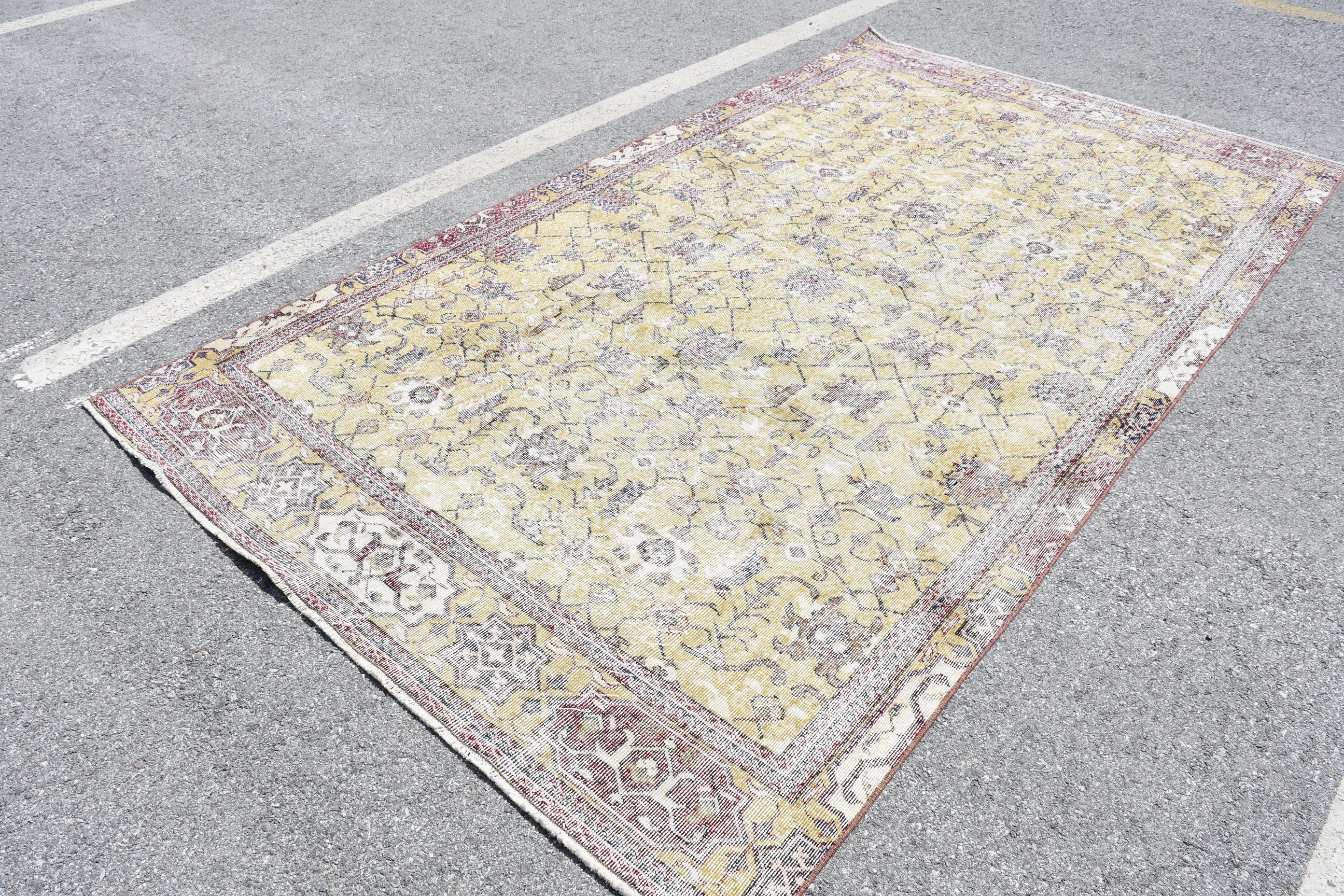 5.8x10.5 ft Büyük Halılar, Kırmızı Antika Halı, Yemek Odası Halısı, Oturma Odası Halısı, Vintage Halı, Oryantal Halılar, Sanat Halısı, Oushak Halısı, Türk Halısı