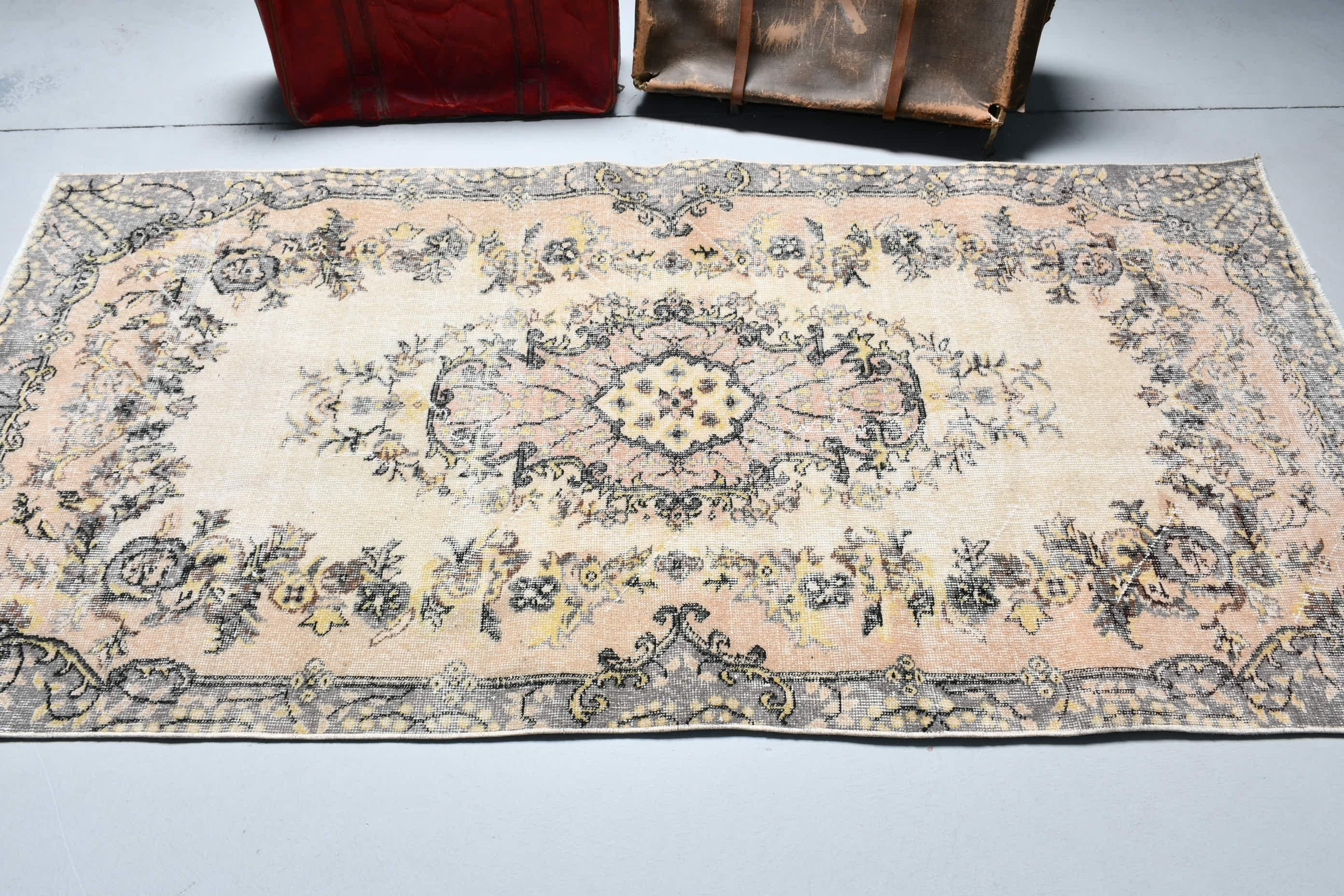 3.6x7.3 ft Area Rugs, Antique Rugs, Living Room Rug, Cool Rugs, Beige Oriental Rug, Turkish Rugs, Bedroom Rugs, Custom Rugs, Vintage Rug