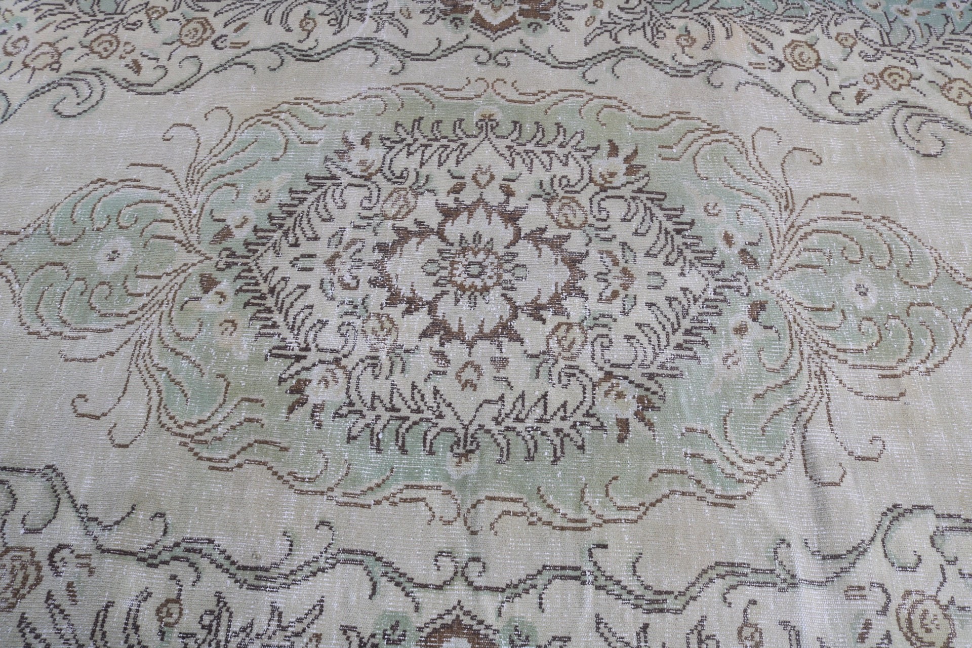 Yeşil Anadolu Halıları, Yatak Odası Halıları, Yemek Odası Halıları, Büyük Vintage Halılar, Havalı Halılar, Vintage Halı, Türk Halısı, 5.4x10 ft Büyük Halı