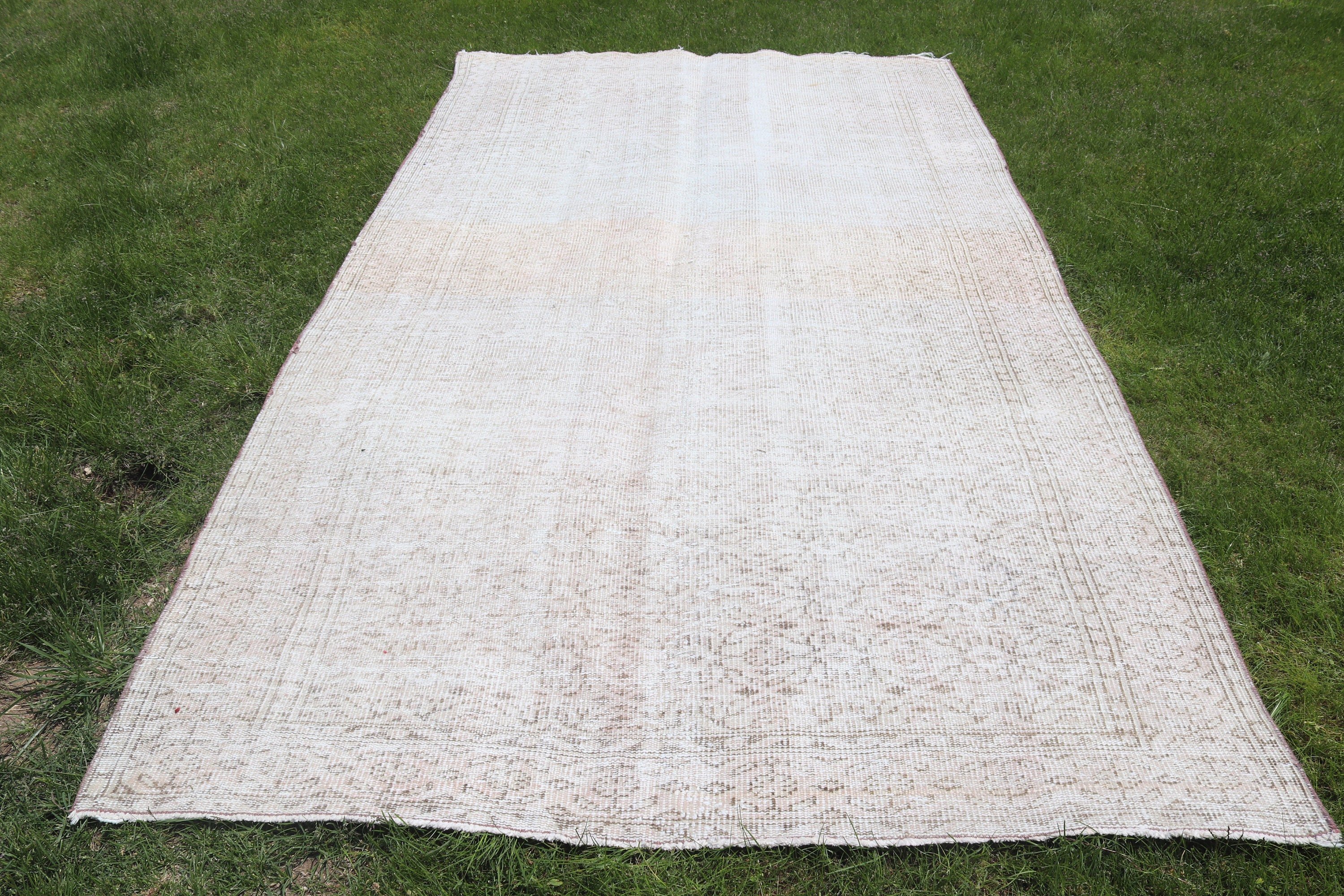 Turkish Rugs, Living Room Rugs, Vintage Rug, Home Decor Rugs, 5.2x9.3 ft Large Rug, Beige Kitchen Rugs, Salon Rugs