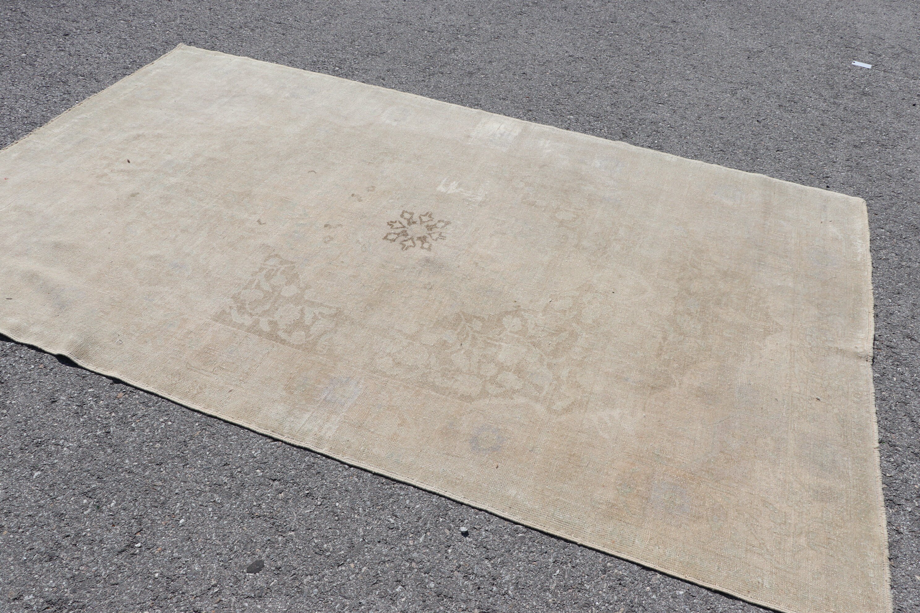 Vintage Rug, Copper Floor Rug, Home Decor Rug, Anatolian Rug, Pale Rug, 5.2x8.6 ft Large Rug, Bedroom Rug, Living Room Rug, Turkish Rug