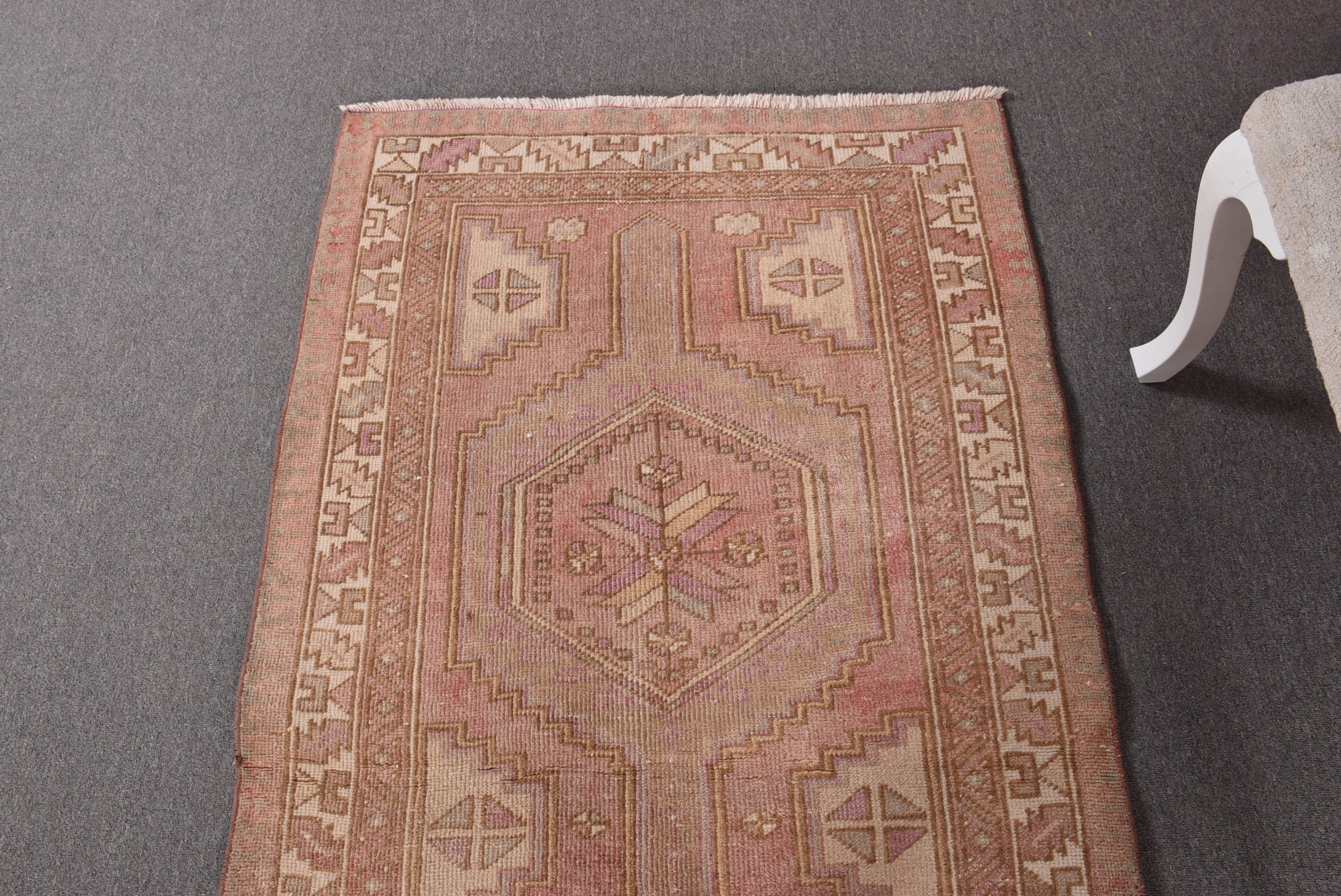 Beige Geometric Rugs, Rugs for Entry, Turkish Rug, Vintage Rug, 3.1x6.1 ft Accent Rug, Oriental Rug, Decorative Rug