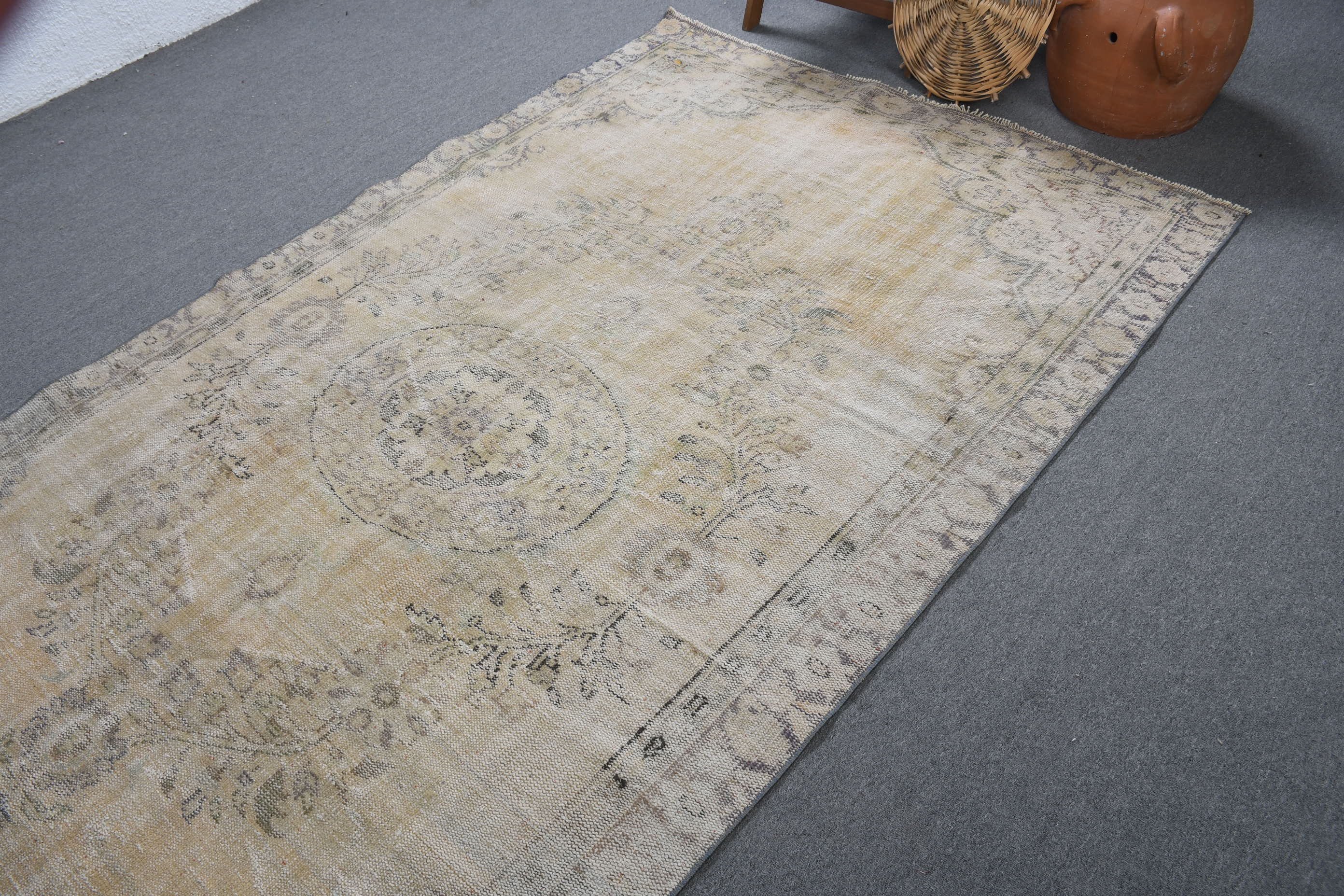 Bedroom Rugs, 5.3x9.4 ft Large Rug, Turkish Rugs, Vintage Rug, Muted Rugs, Beige Oushak Rug, Home Decor Rug, Living Room Rug