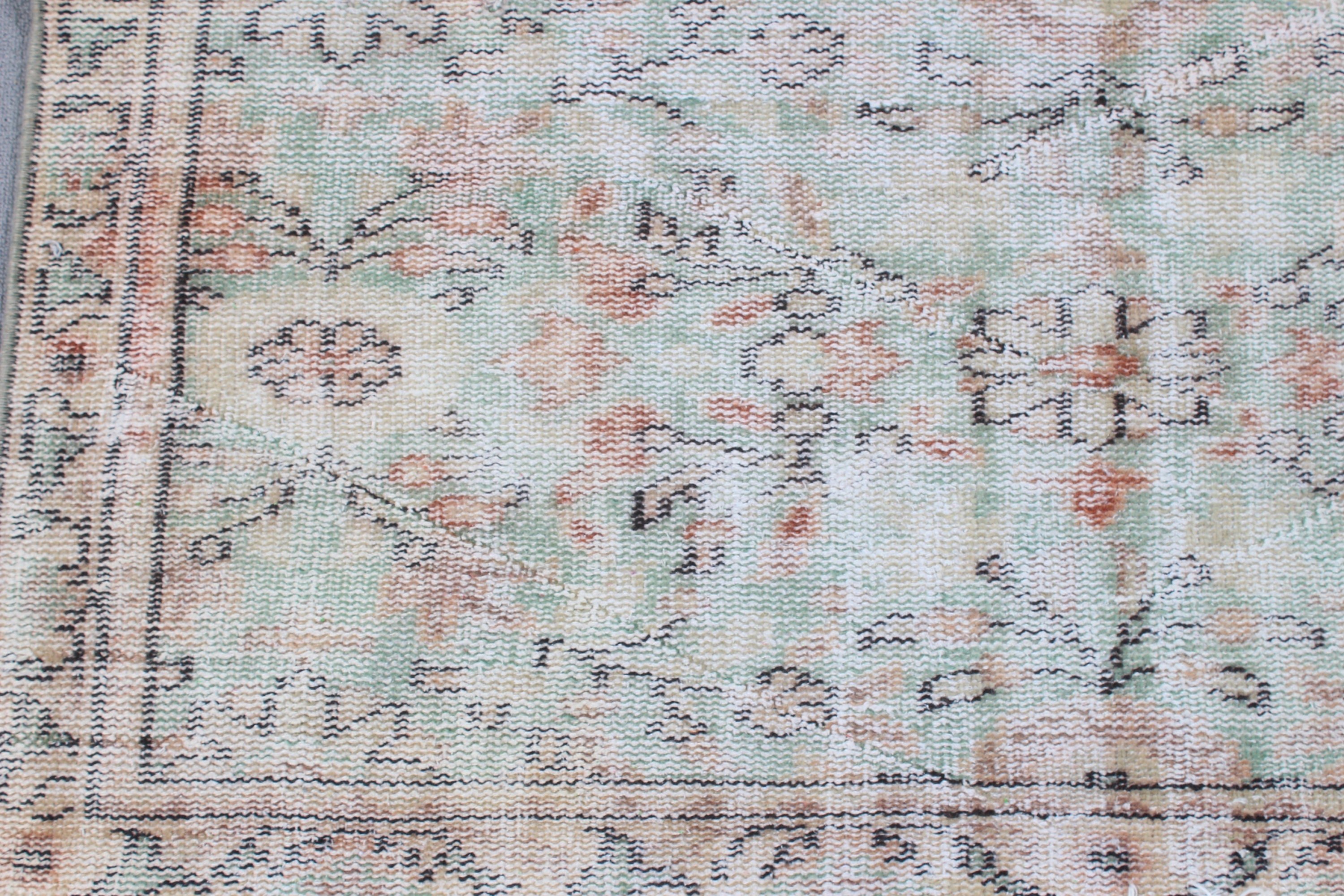 Oushak Rugs, Bedroom Rug, Rugs for Kitchen, Vintage Rug, Turkish Rugs, Beige Antique Rugs, Flatweave Rug, Indoor Rug, 3.8x7.4 ft Area Rugs