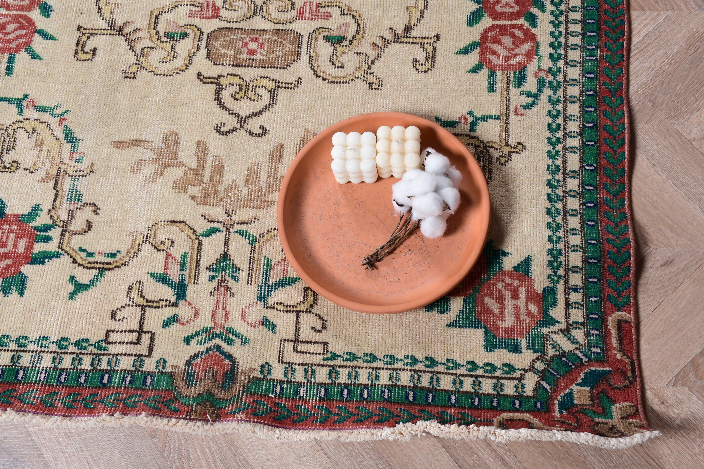 Nomadic Rug, Home Decor Rugs, 3.8x6.5 ft Area Rug, Moroccan Rugs, Beige Oriental Rugs, Vintage Rug, Turkish Rug, Indoor Rug, Nursery Rug