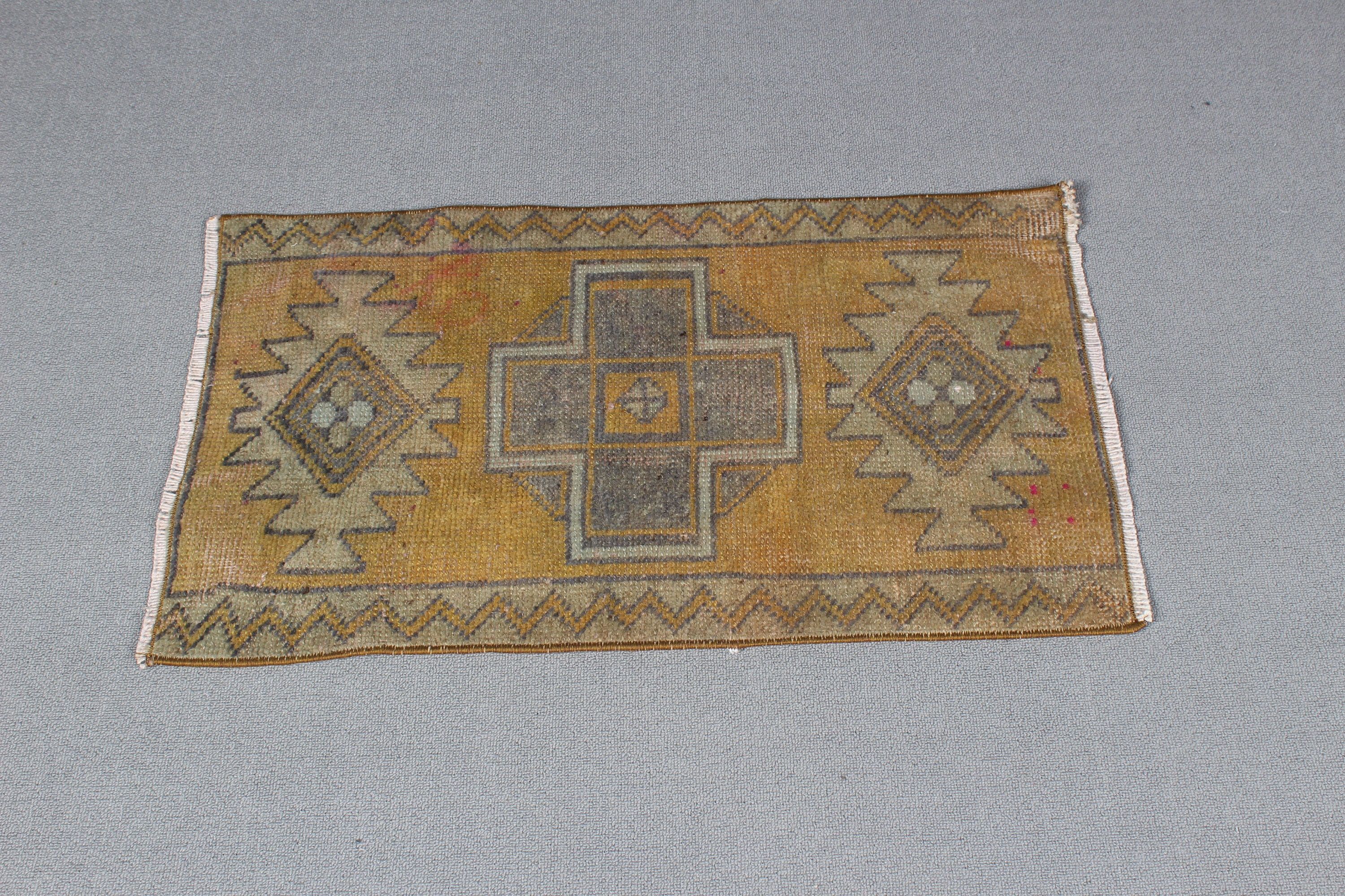 Small Area Rugs, Turkish Rugs, Home Decor Rug, Vintage Rug, Bedroom Rugs, 1.6x2.8 ft Small Rug, Bronze Antique Rugs, Statement Rugs