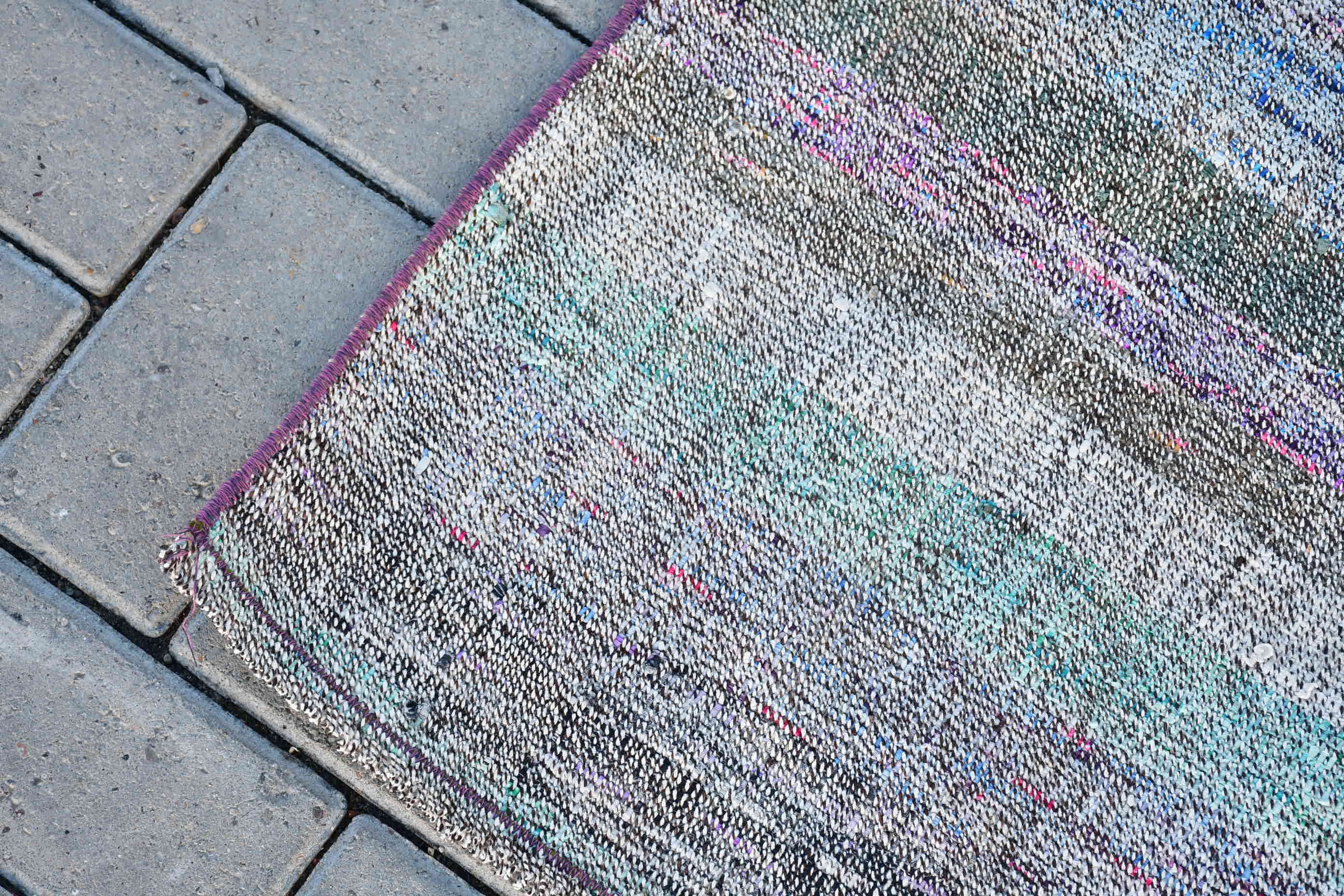 Rugs for Runner, Hallway Rug, Wool Rug, Stair Rug, Vintage Rugs, Kilim, Purple Cool Rug, 2.5x10.3 ft Runner Rug, Cool Rug, Turkish Rug