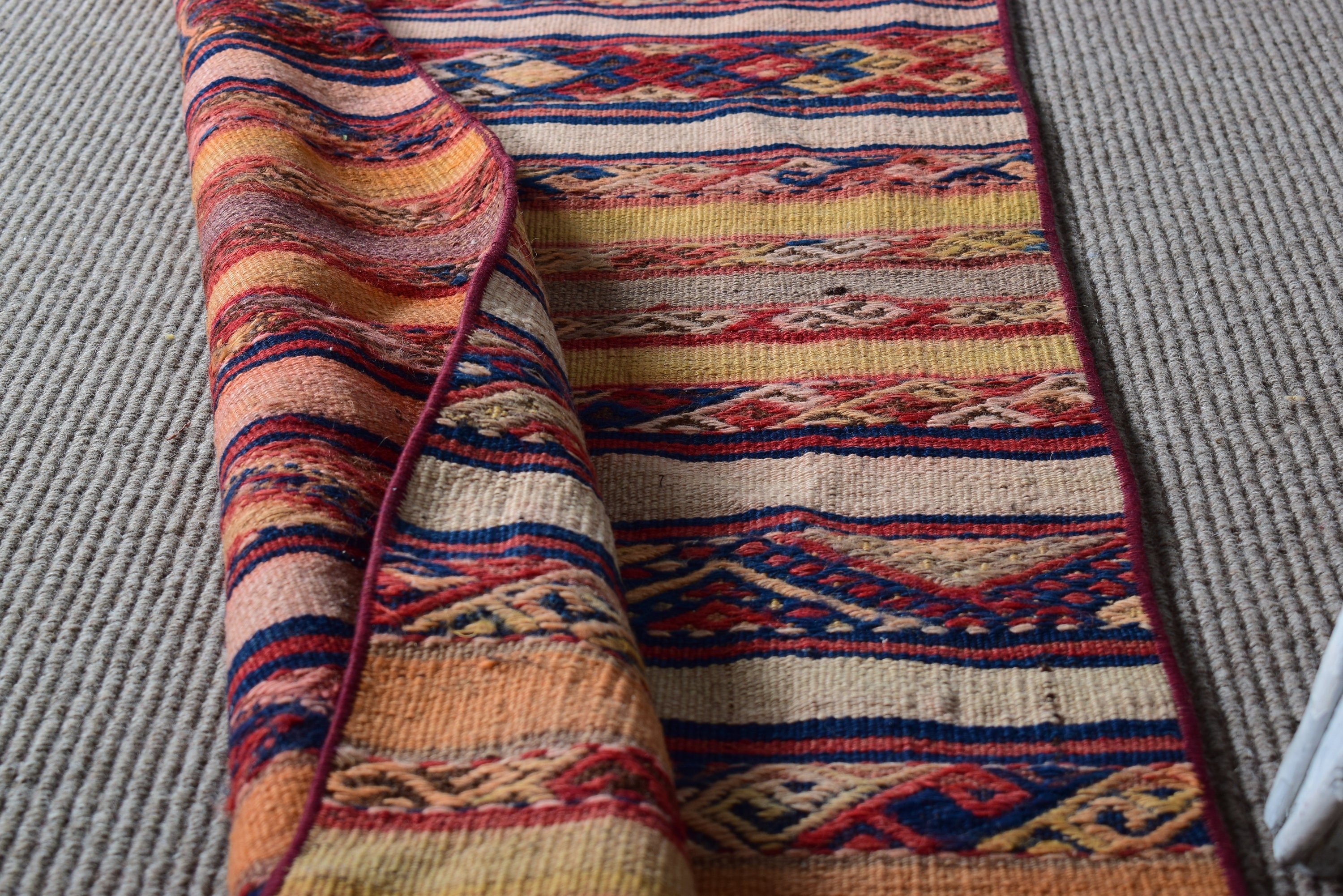 Mutfak Halıları, Lüks Halılar, Kilim, Koridor Halısı, Yer Halısı, Havalı Halılar, 2x10.4 ft Runner Halısı, Bej Lüks Halı, Türk Halıları, Vintage Halılar