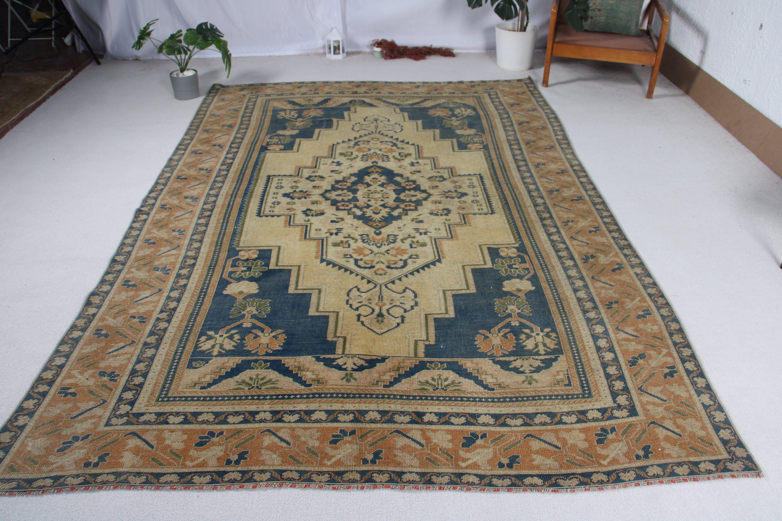 Ev Dekorasyonu Halısı, Salon Halıları, Modern Halılar, Türk Halısı, Yatak Odası Halıları, Bej Yün Halılar, Vintage Halılar, Oturma Odası Halısı, 6.6x9.6 ft Büyük Halı