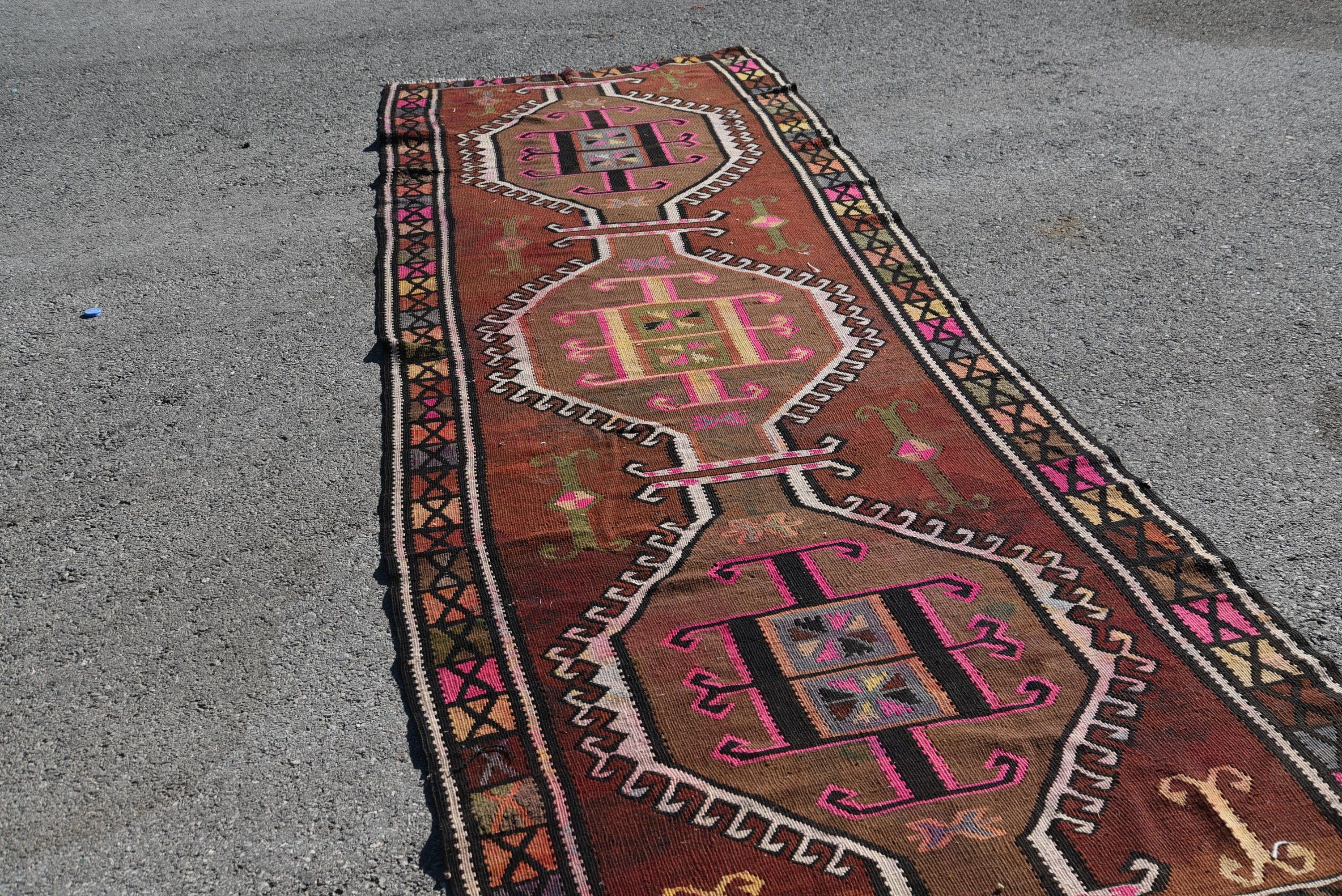 3.9x11.8 ft Yolluk Halıları, Türk Halısı, Koridor Halıları, Mutfak Halıları, Yatak Odası Halısı, El Yapımı Yün Halı Halıları, Vintage Halı, Yün Halı, Kilim