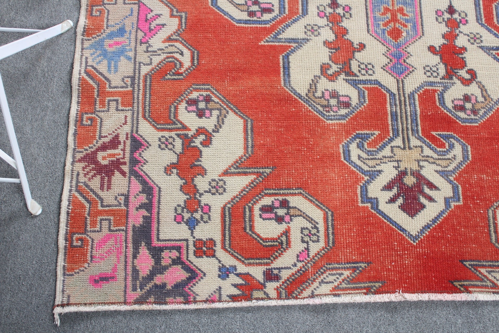 4.6x6.4 ft Area Rug, Vintage Rug, Turkish Rug, Living Room Rug, Moroccan Rugs, Hand Woven Rugs, Floor Rugs, Red Moroccan Rug