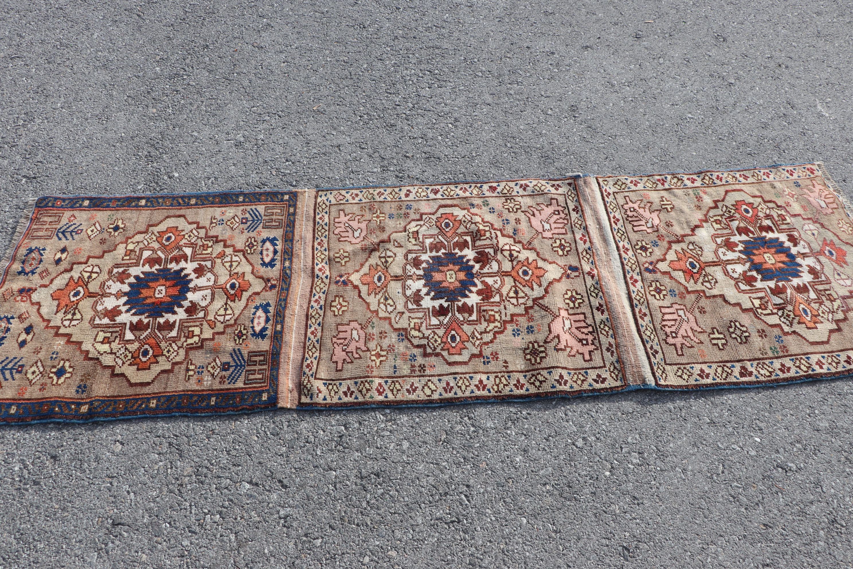 2.1x7 ft Runner Rug, Brown Oushak Rug, Rugs for Corridor, Vintage Rugs, Hallway Rug, Turkish Rugs, Antique Rugs, Custom Rug, Oriental Rug