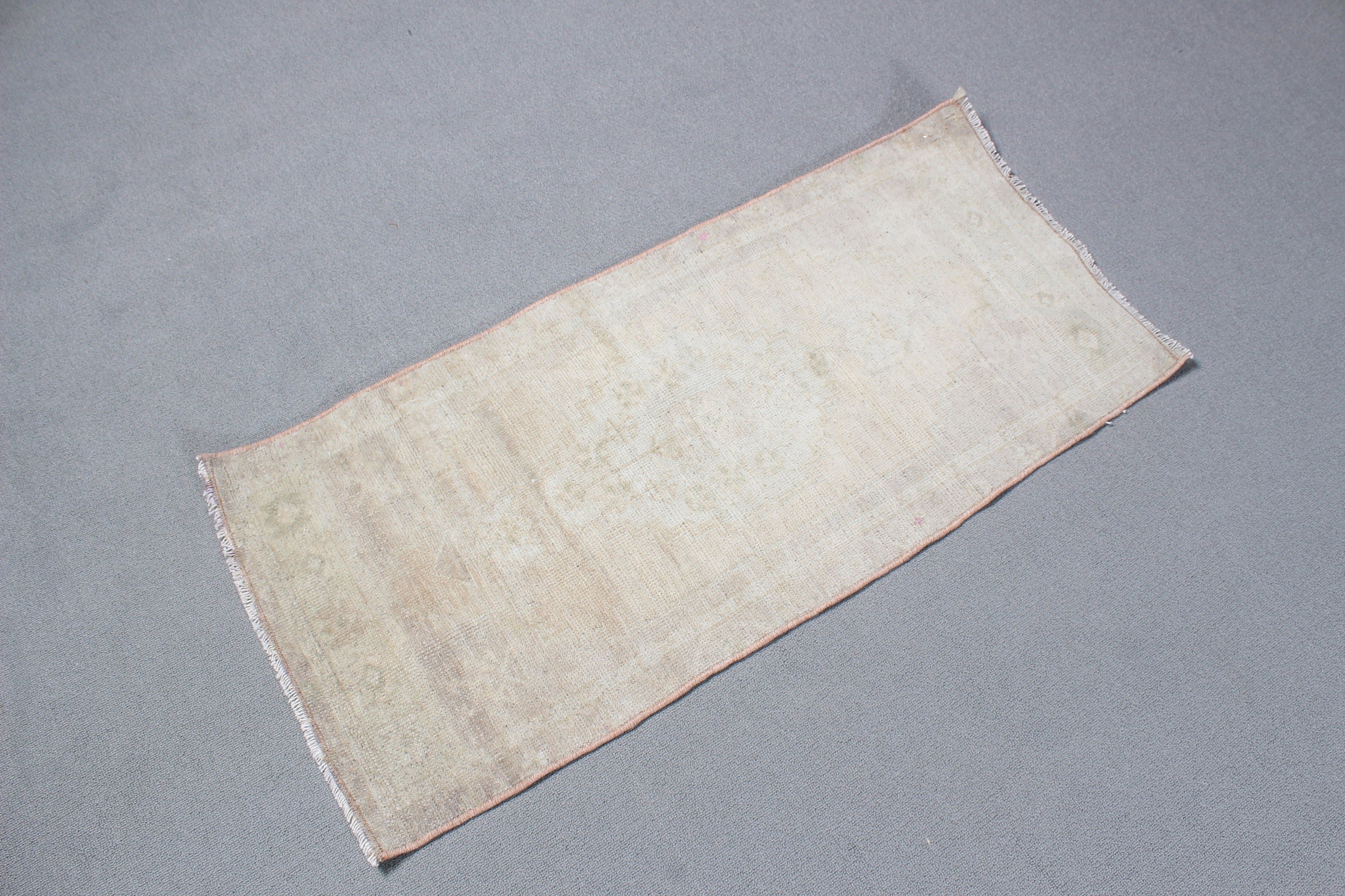 1.6x3.5 ft Küçük Halılar, Sarı El Dokuma Halı, Yatak Odası Halıları, Vintage Halı, Yer Halıları, Türk Halıları, Yatak Odası Halısı, Banyo Halısı, Giriş Halısı