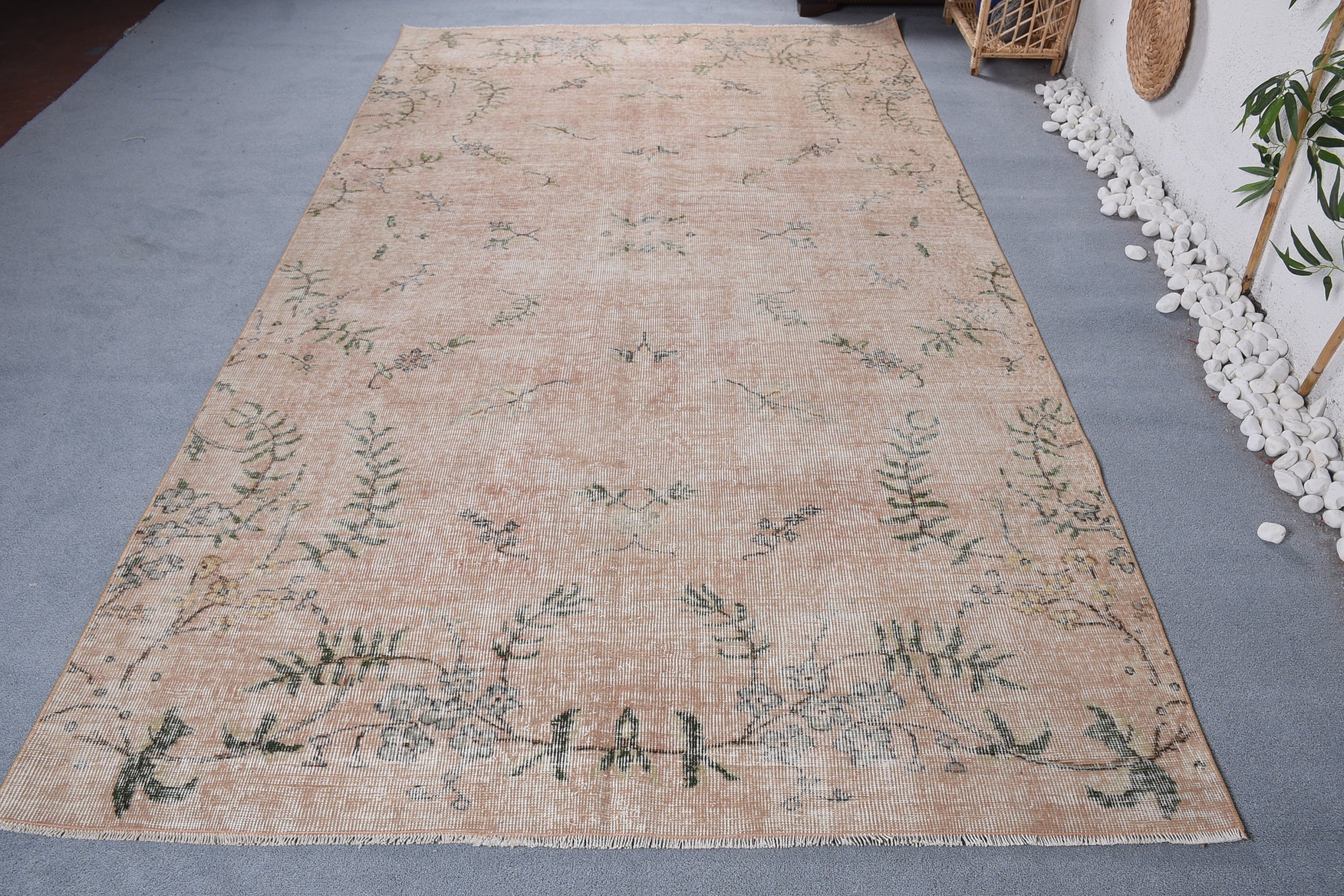 Mutfak Halısı, Vintage Halı, Türk Halısı, Oturma Odası Halısı, Salon Halıları, Ev Dekorasyonu Halısı, 5.6x9.7 ft Büyük Halılar, Salon Halıları, Retro Halı