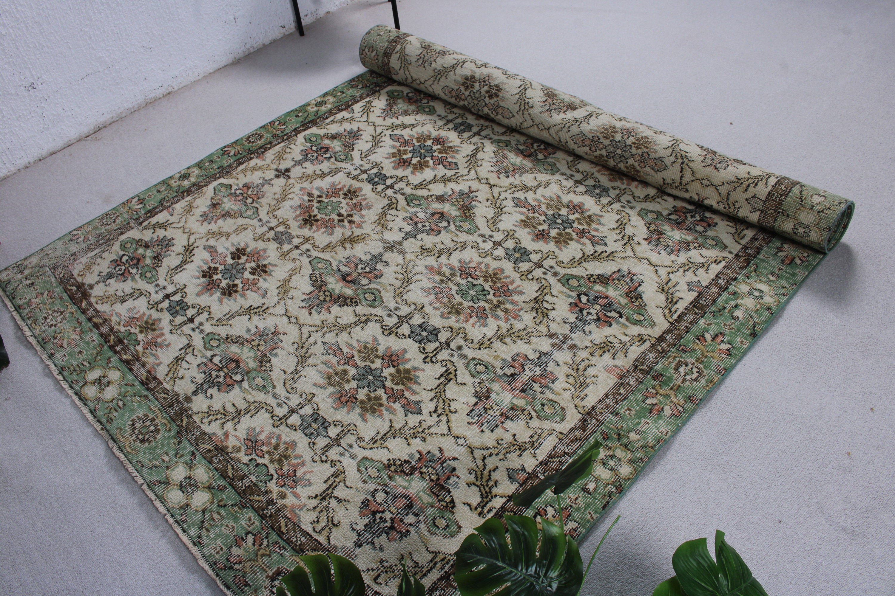 Vintage Halı, Oryantal Halılar, Büyük Boho Halı, 5.6x8.7 ft Büyük Halı, Yemek Odası Halısı, Kahverengi Yatak Odası Halıları, Türk Halıları