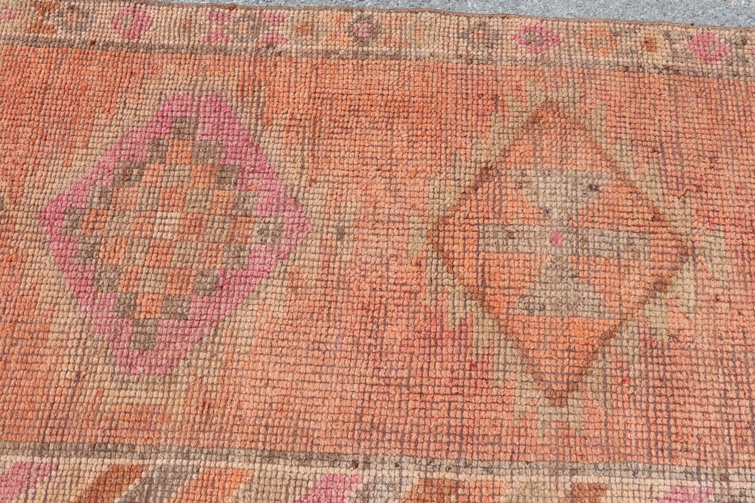 Kitchen Rugs, Rugs for Hallway, Vintage Rugs, Stair Rug, Oushak Rug, 2.7x9 ft Runner Rug, Muted Rug, Beige Wool Rug, Turkish Rug, Cool Rug