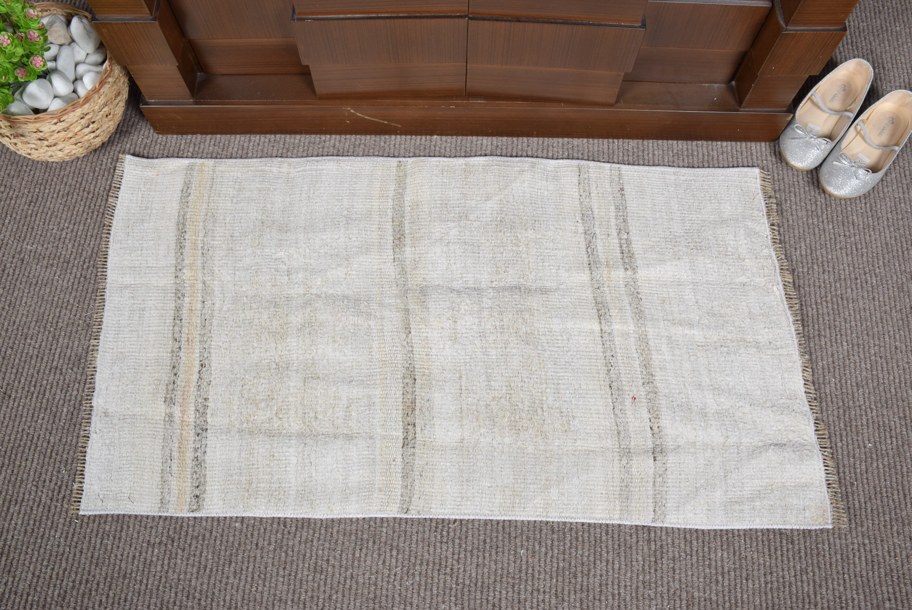 1.8x3.3 ft Küçük Halı, Eklektik Halılar, Vintage Halı, Yatak Odası Halısı, Fas Halısı, Araba Paspas Halıları, Anadolu Halısı, Türk Halısı, Bej Fas Halısı