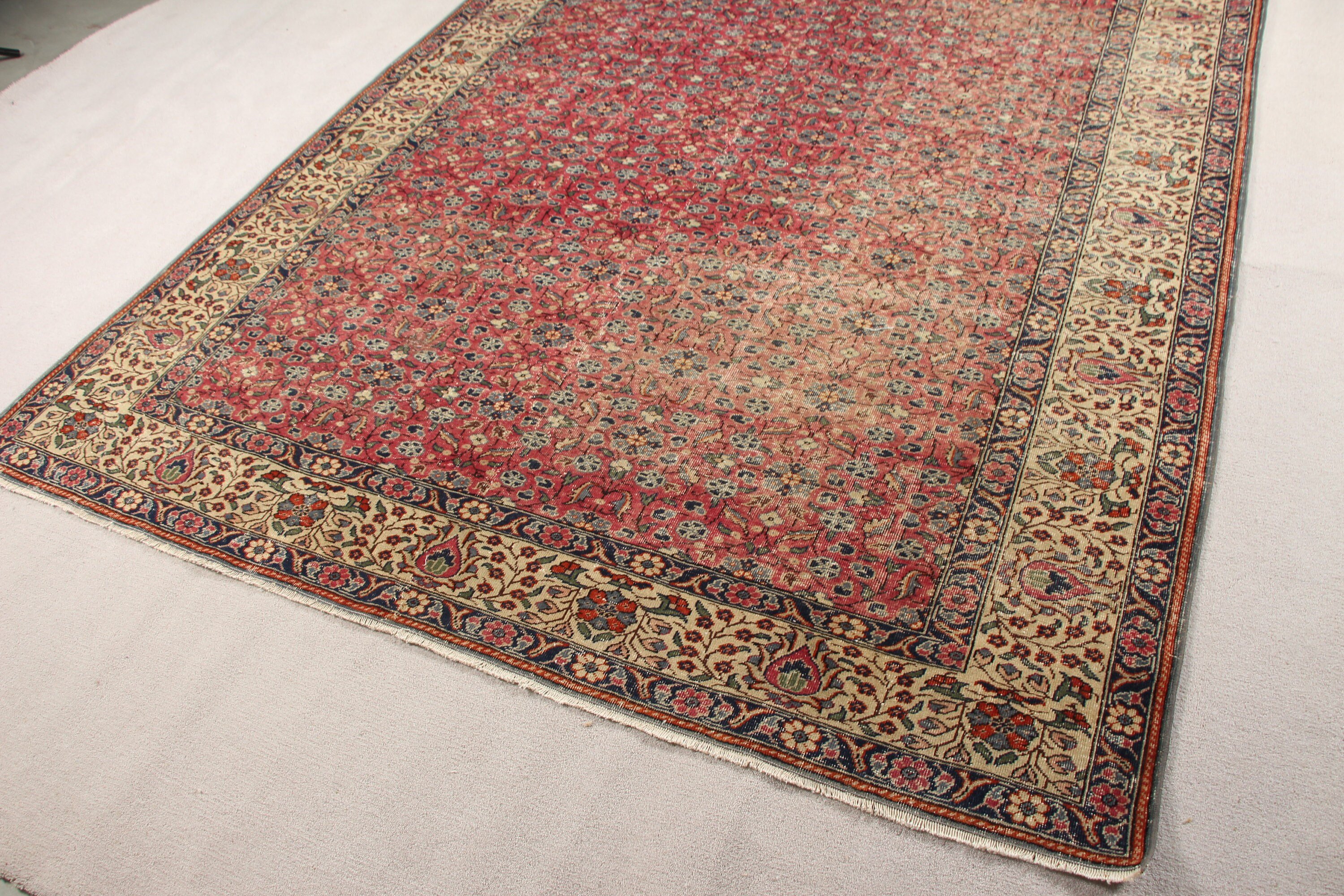 6.5x9.8 ft Büyük Halı, Salon Halısı, Harika Halılar, Türk Halıları, Kırmızı Ev Dekor Halıları, Özel Halı, Oryantal Halı, Oturma Odası Halıları, Vintage Halı