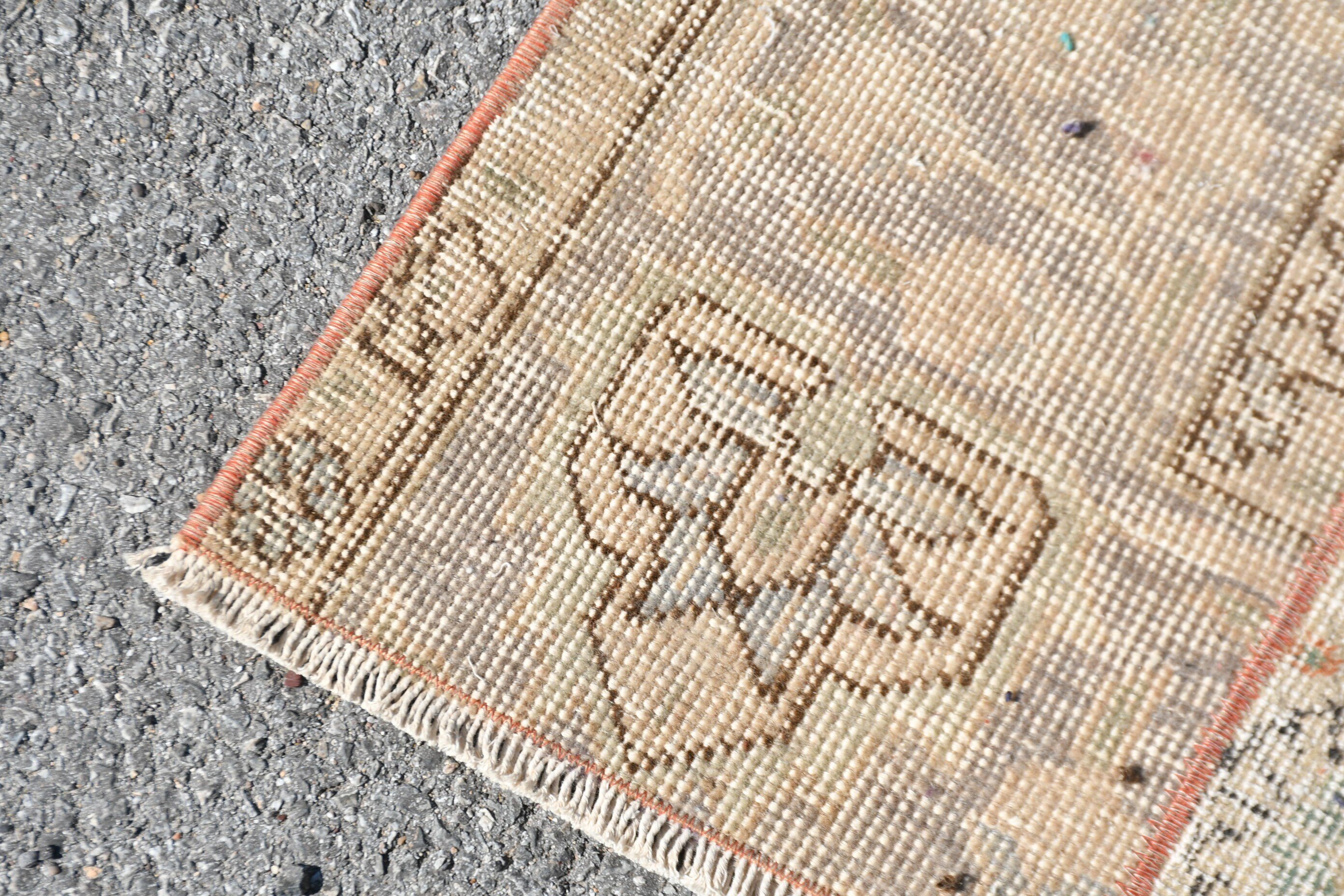 2.5x4 ft Small Rugs, Old Rug, Car Mat Rug, Kitchen Rugs, Turkish Rug, Vintage Rug, Rugs for Nursery, Anatolian Rugs, Orange Home Decor Rugs