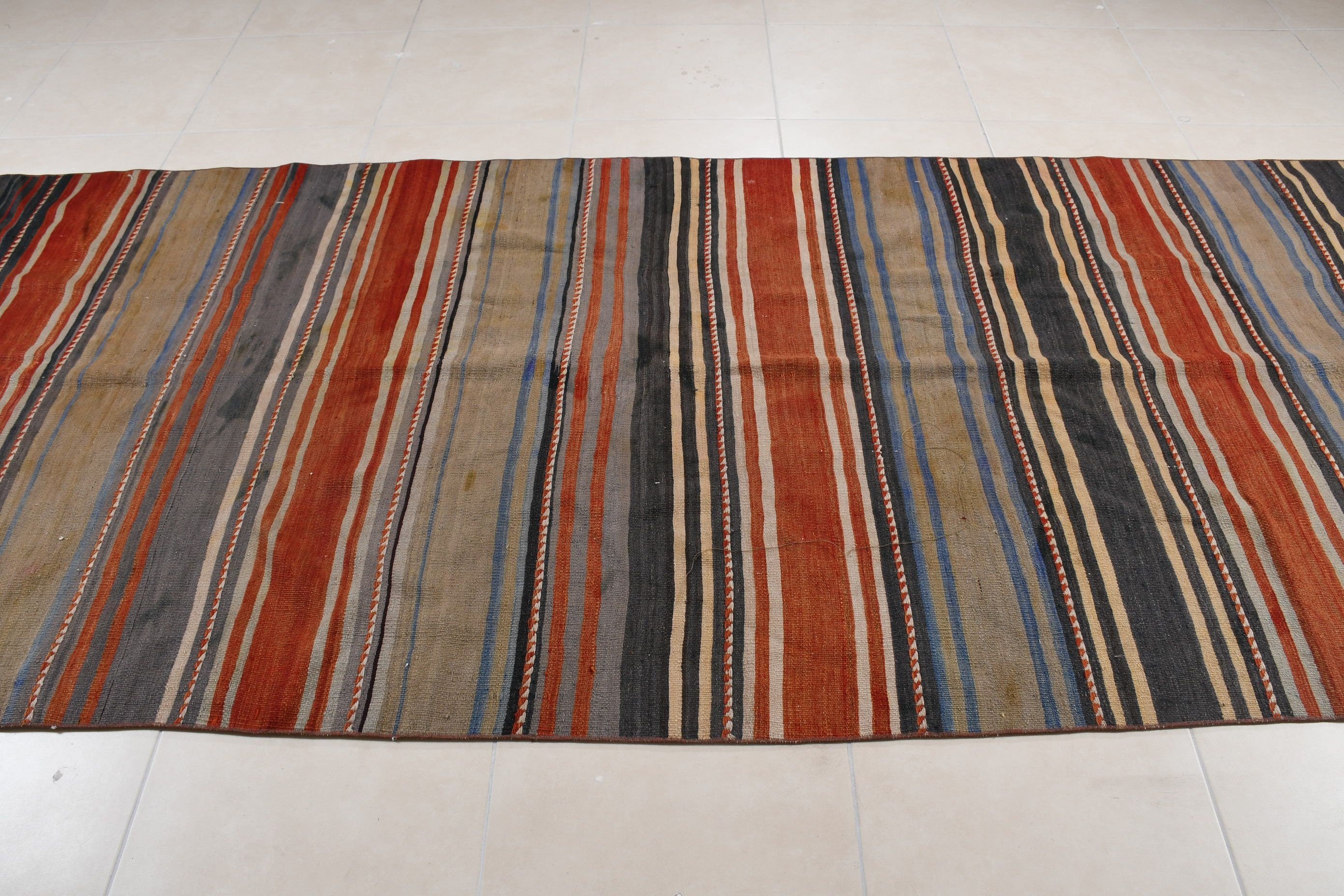 Fas Halısı, 4.8x12.8 ft Runner Halıları, Turuncu Soğuk Halı, Türk Halısı, Vintage Halılar, Kilim, Koridor Halıları, Oryantal Halı, Merdiven Halısı