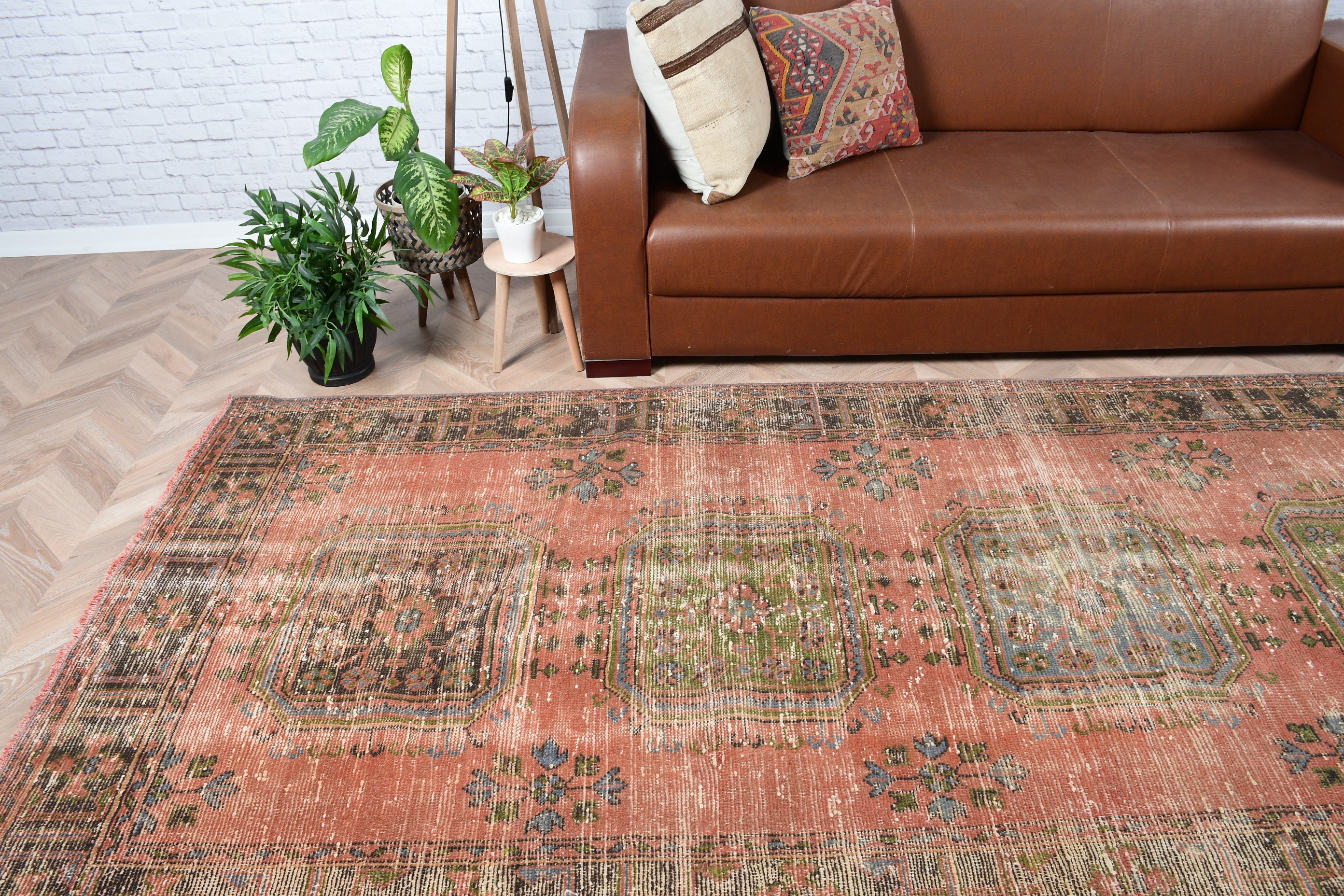 Orange Bedroom Rug, 4.5x11.5 ft Runner Rug, Stair Rug, Kitchen Rug, Rugs for Kitchen, Floor Rug, Vintage Rug, Turkish Rug