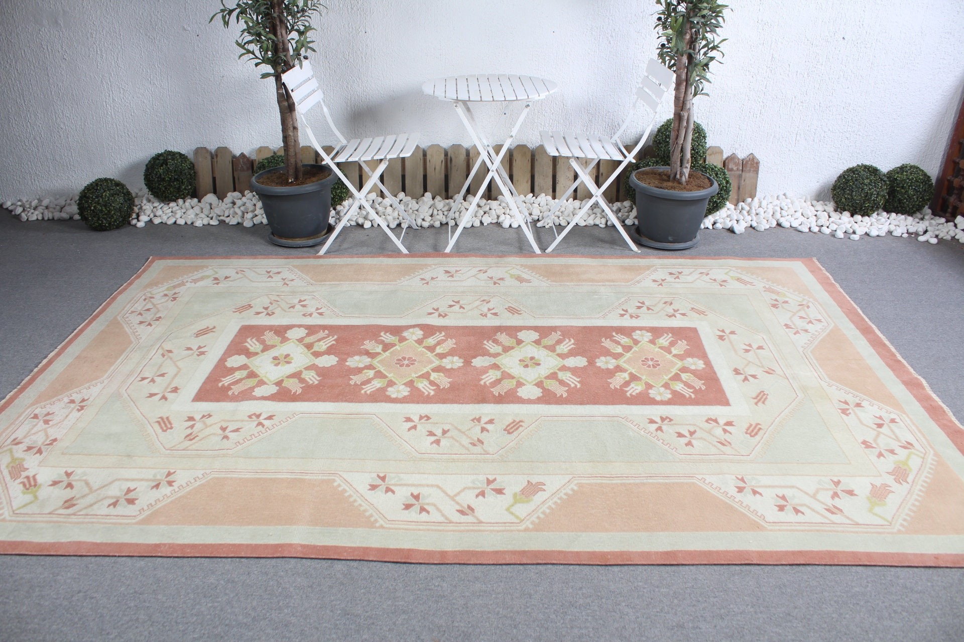 Turkish Rugs, Bedroom Rugs, 6.3x9.9 ft Large Rugs, Beige Kitchen Rug, Rugs for Dining Room, Salon Rug, Vintage Rugs, Anatolian Rugs