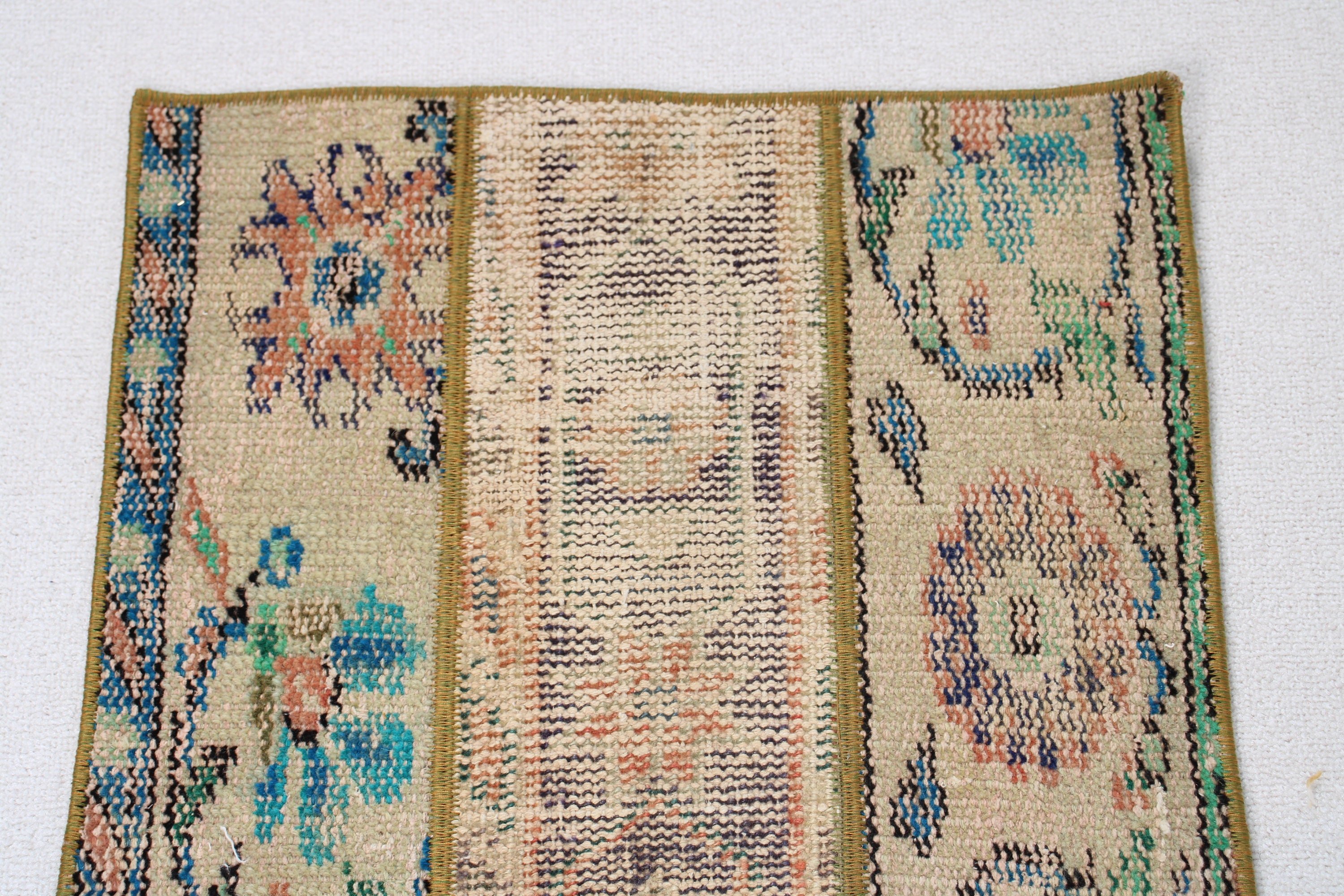 Moroccan Rug, Modern Rugs, Turkish Rugs, Small Boho Rug, 1.7x3.3 ft Small Rug, Office Rugs, Entry Rug, Vintage Rugs, Green Anatolian Rugs