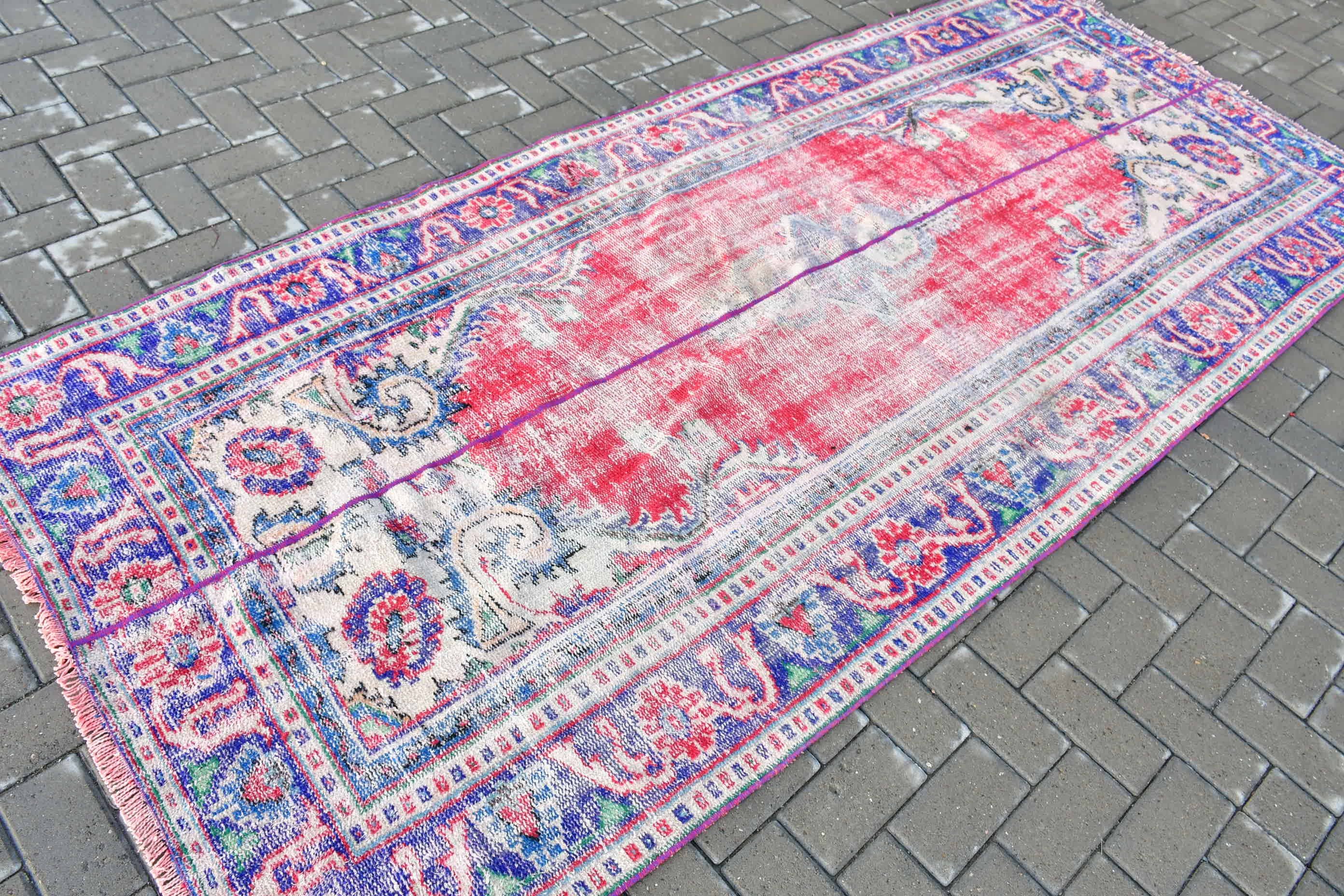 Red Anatolian Rug, Vintage Rug, Turkish Rugs, Living Room Rugs, Anatolian Rug, Pastel Rugs, Bedroom Rugs, Cool Rugs, 4.3x9.9 ft Large Rug