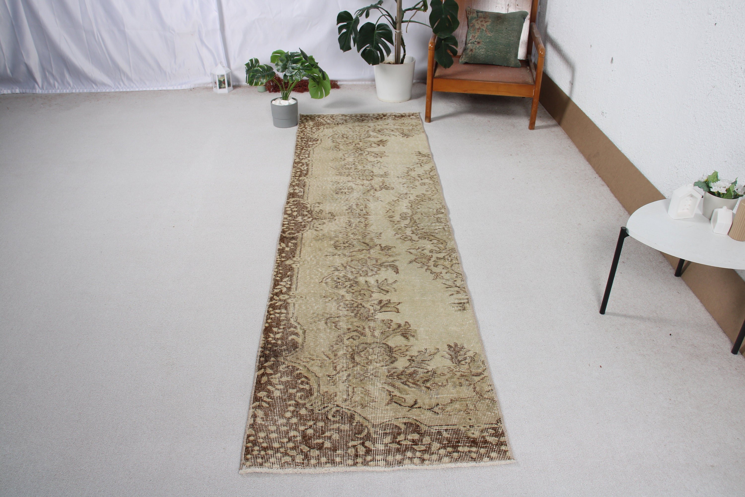 Türk Halısı, Beni Ourain Yolluk Halısı, Yün Halılar, Boho Halısı, Yatak Odası Halısı, Vintage Halı, 2.4x8.8 ft Koşucu Halısı, Merdiven Halısı, Yeşil Anadolu Halısı