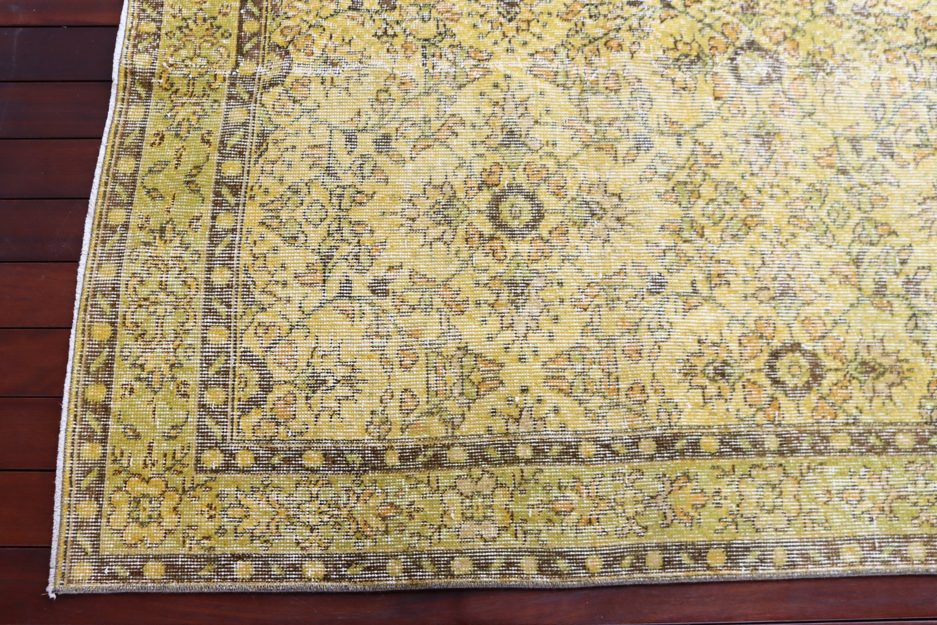 Oriental Rug, Floor Rug, Yellow Modern Rug, 4.5x8.8 ft Area Rugs, Turkey Rugs, Vintage Rugs, Vintage Area Rugs, Bedroom Rugs, Turkish Rugs