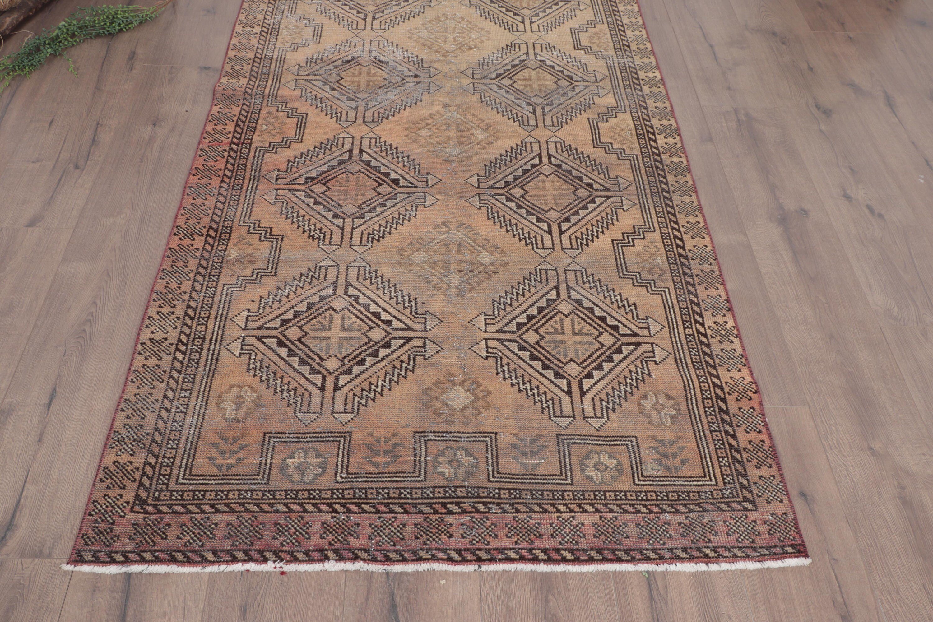 Vintage Halılar, 3.5x6.5 ft Aksan Halısı, Türk Halıları, Vintage Vurgu Halısı, Boho Halıları, Lüks Halı, Kahverengi Boho Halıları, Açıklama Halısı, Yatak Odası Halısı