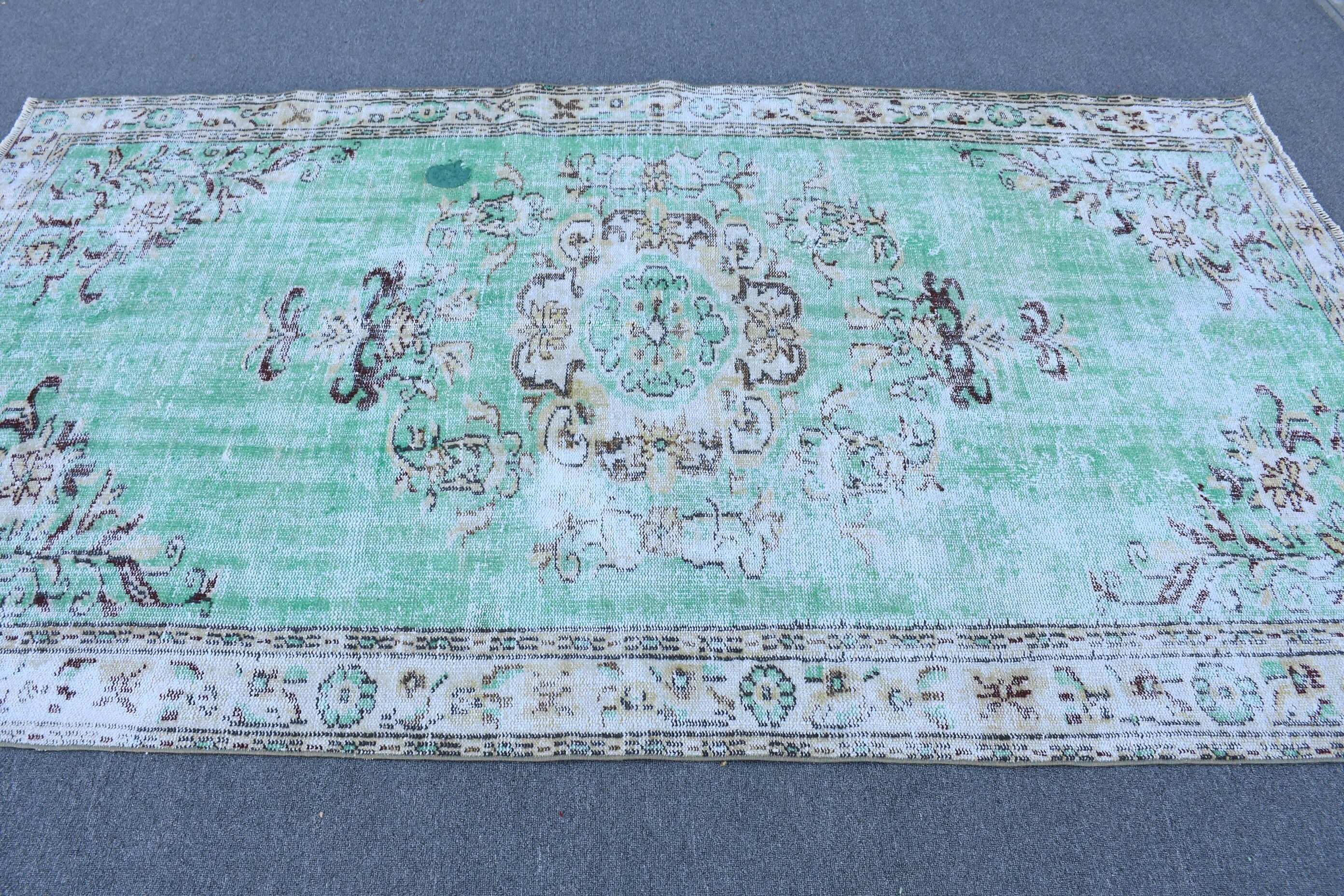 Bedroom Rug, 5.3x9.3 ft Large Rug, Cute Rug, Turkish Rug, Oriental Rug, Green Moroccan Rugs, Living Room Rug, Vintage Rug, Dining Room Rug