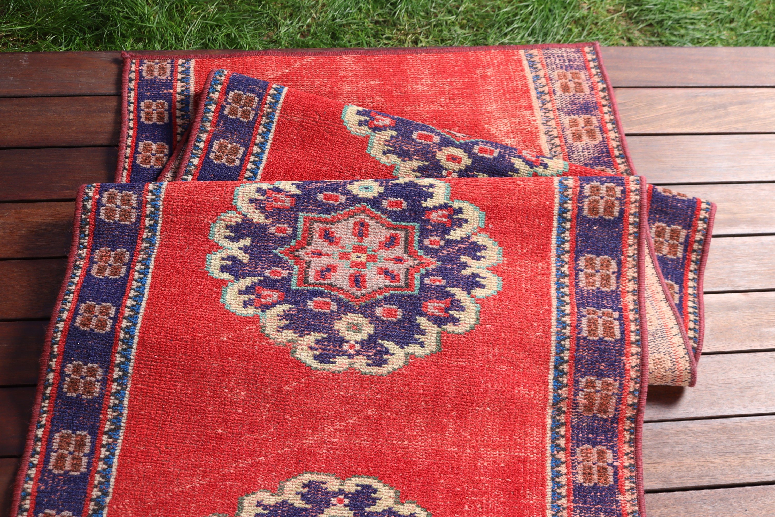 Koridor Halısı, Kırmızı Oryantal Halı, Vintage Halılar, 2.6x7.9 ft Runner Halıları, Antika Halı, Uzun Yolluk Halıları, Türk Halısı, Oryantal Halı, Modern Halı