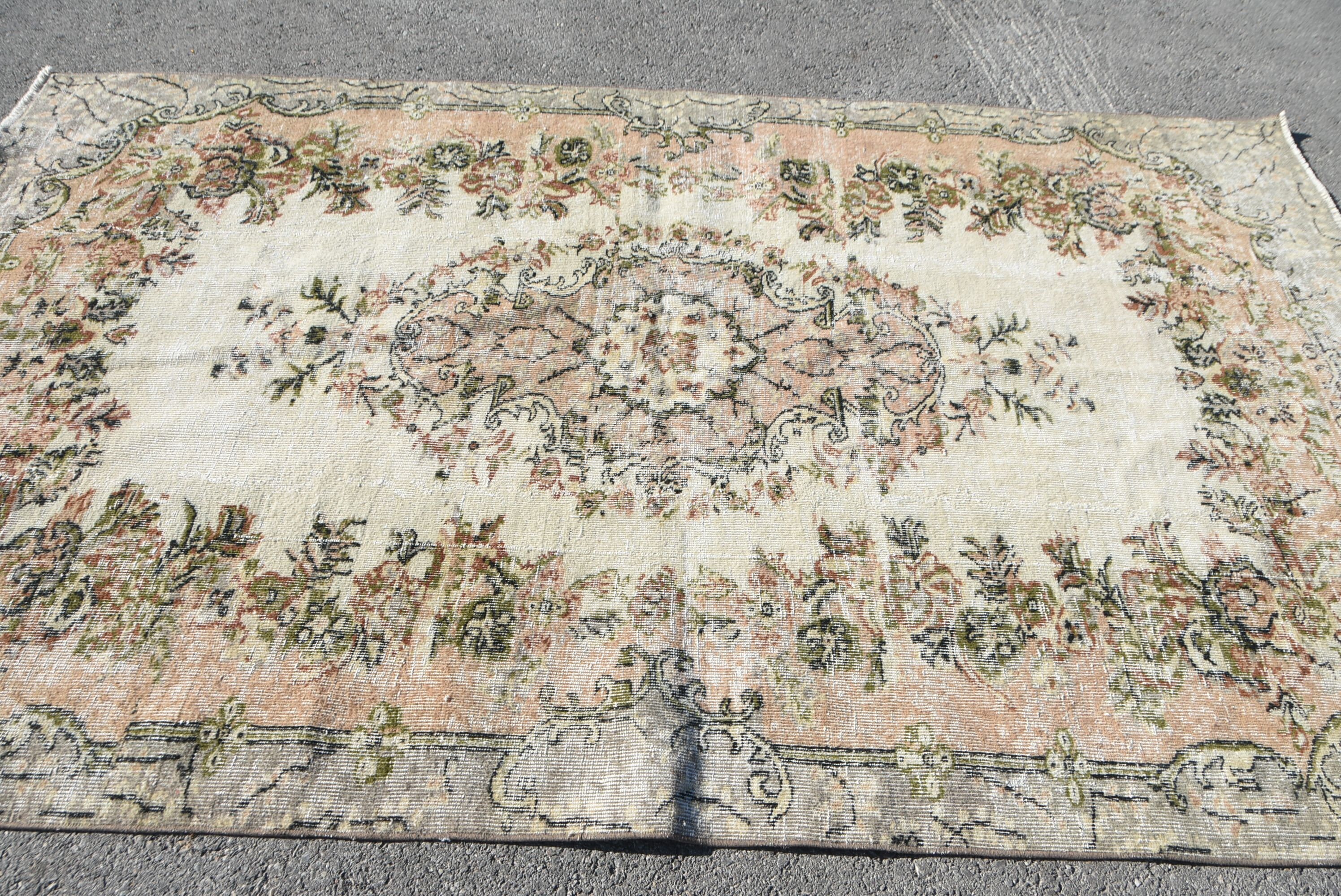 Moroccan Rug, Vintage Rug, Beige  5.6x9 ft Large Rug, Living Room Rugs, Turkish Rug, Boho Rugs, Bedroom Rug