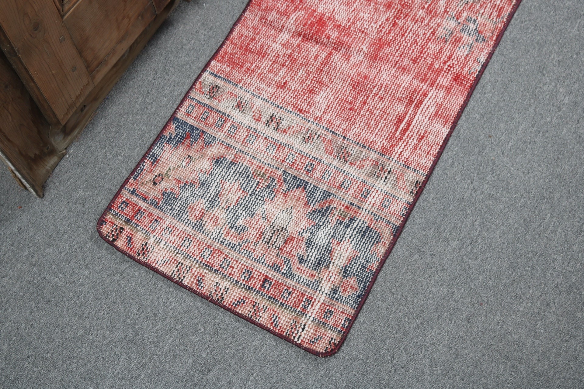 Small Vintage Rug, Anatolian Rug, Turkish Rug, Turkey Rugs, Red Bedroom Rug, Vintage Rug, Cool Rugs, 1.4x2.9 ft Small Rug, Nursery Rug