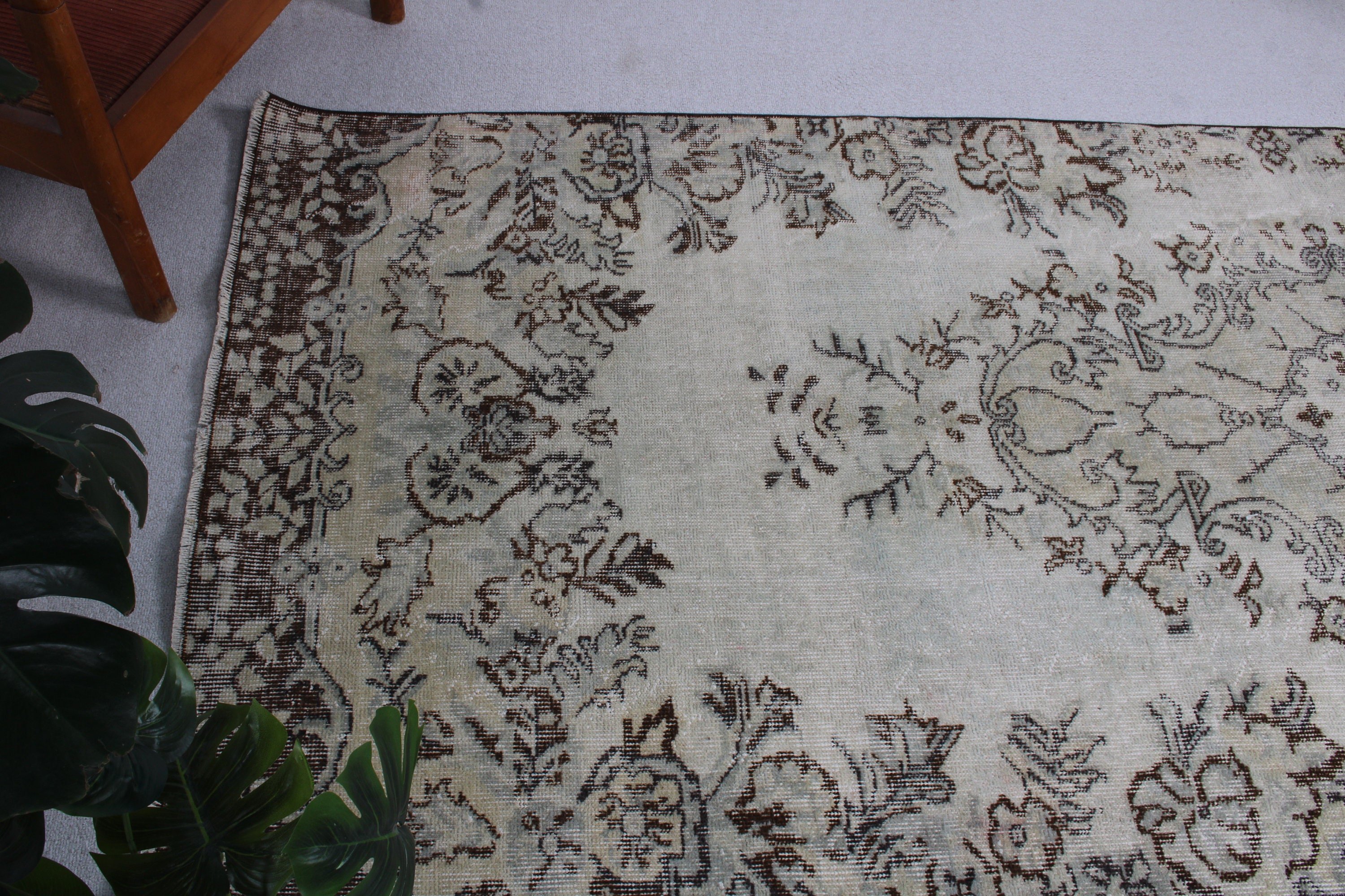 3.6x9.3 ft Runner Halıları, Beni Ourain Runner Halıları, Türk Halıları, Vintage Halı, Bej Lüks Halı, Oushak Halıları, Bildiri Halısı, Koridor Halıları