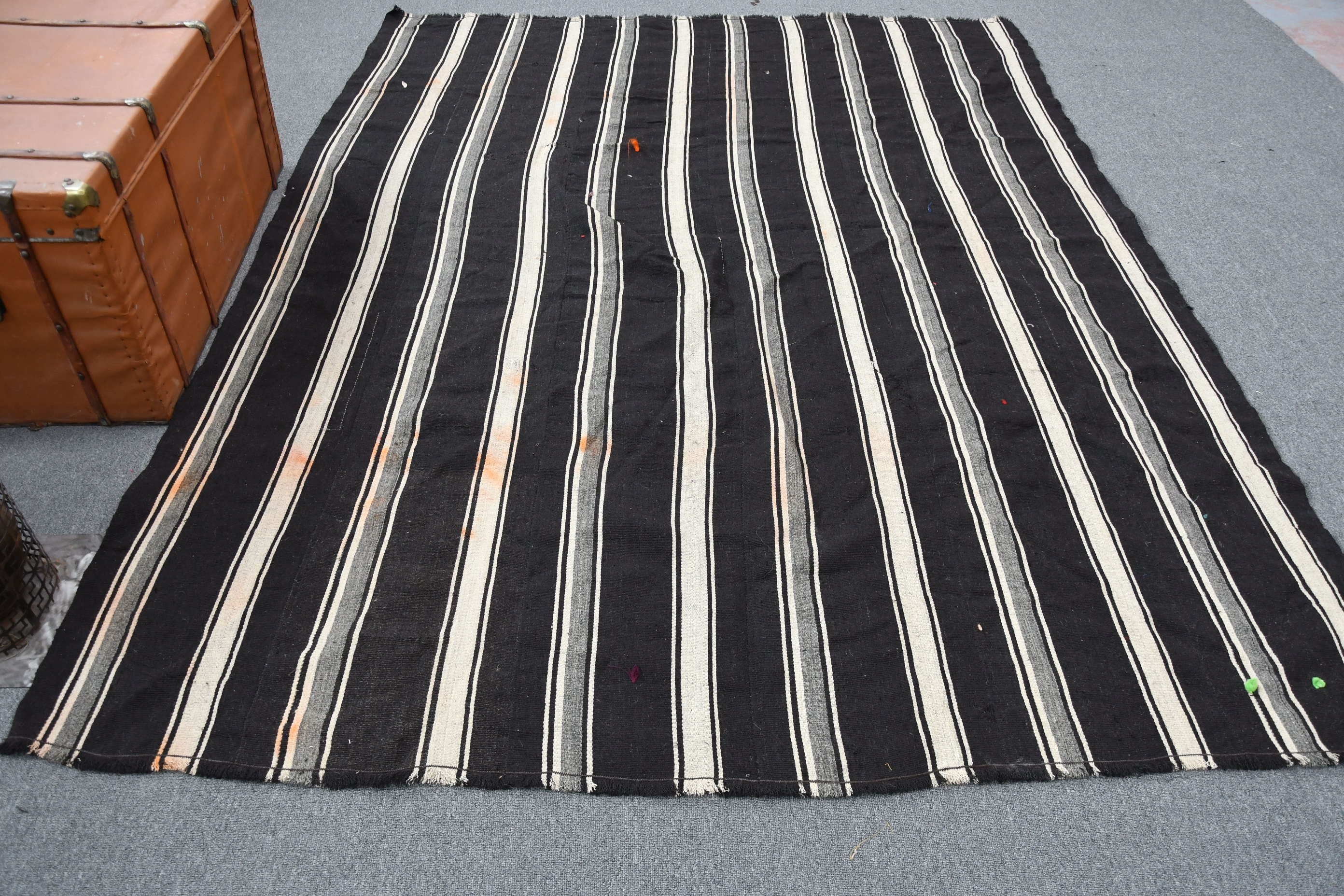 Living Room Rug, Vintage Rug, Turkish Rug, Rugs for Bedroom, Moroccan Rug, Floor Rug, Bedroom Rug, 6.9x8.8 ft Large Rug, Art Rug, Kilim